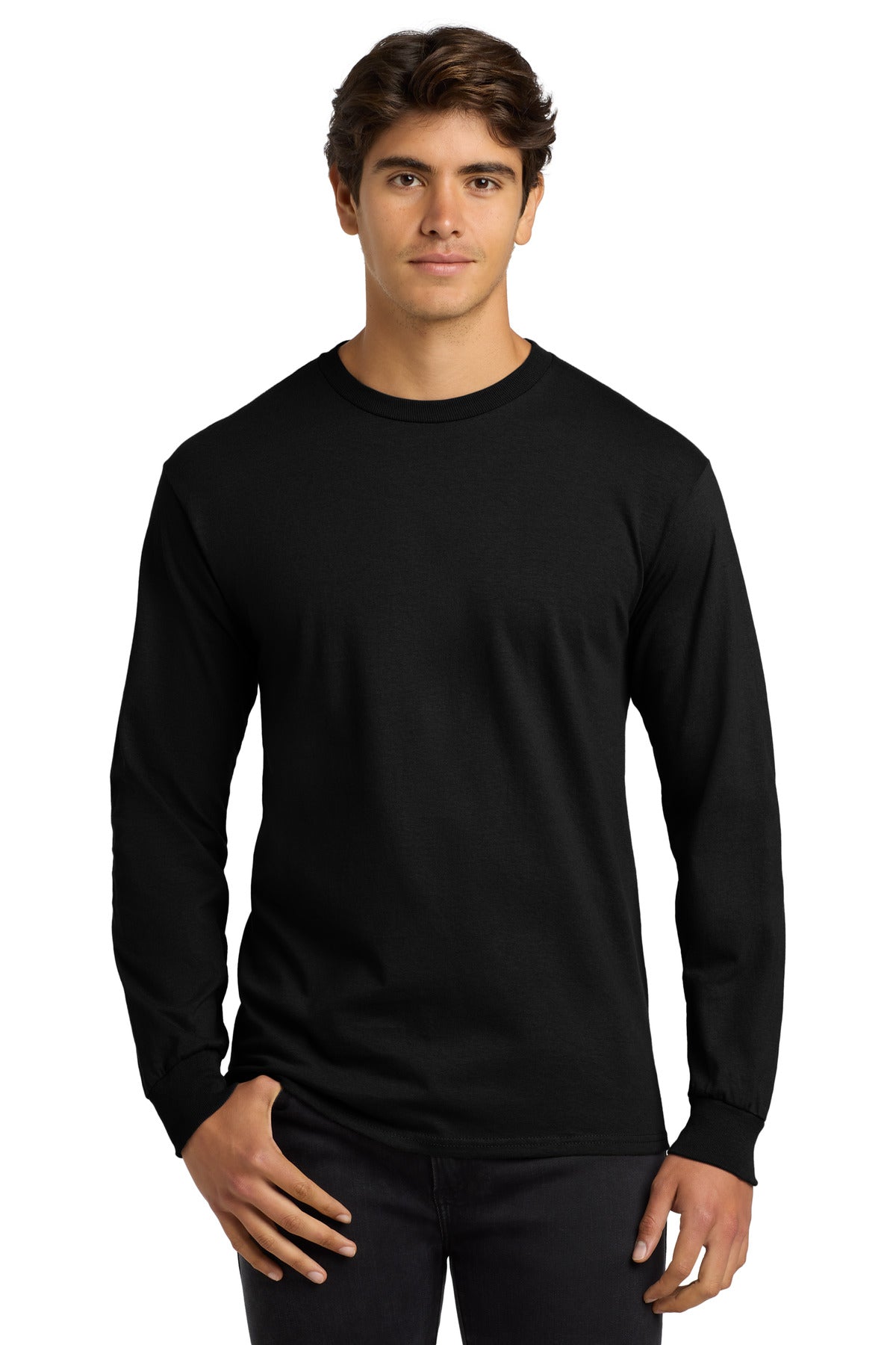 Custom Black Cotton Long Sleeve Tee G2400, personalized by SanCanDo Swag in Argyle, TX