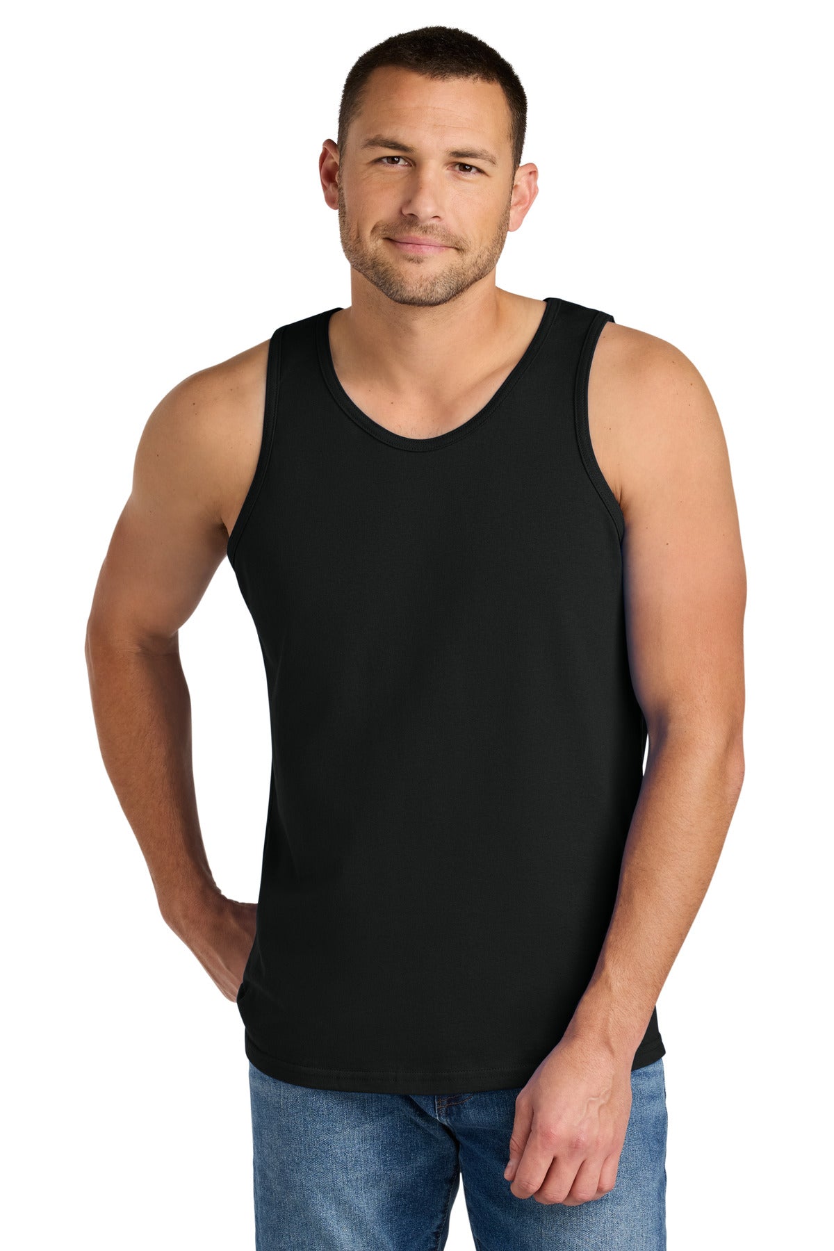 Custom Black Heavy Cotton™ Tank Top G5200, personalized by SanCanDo Swag in Argyle, TX