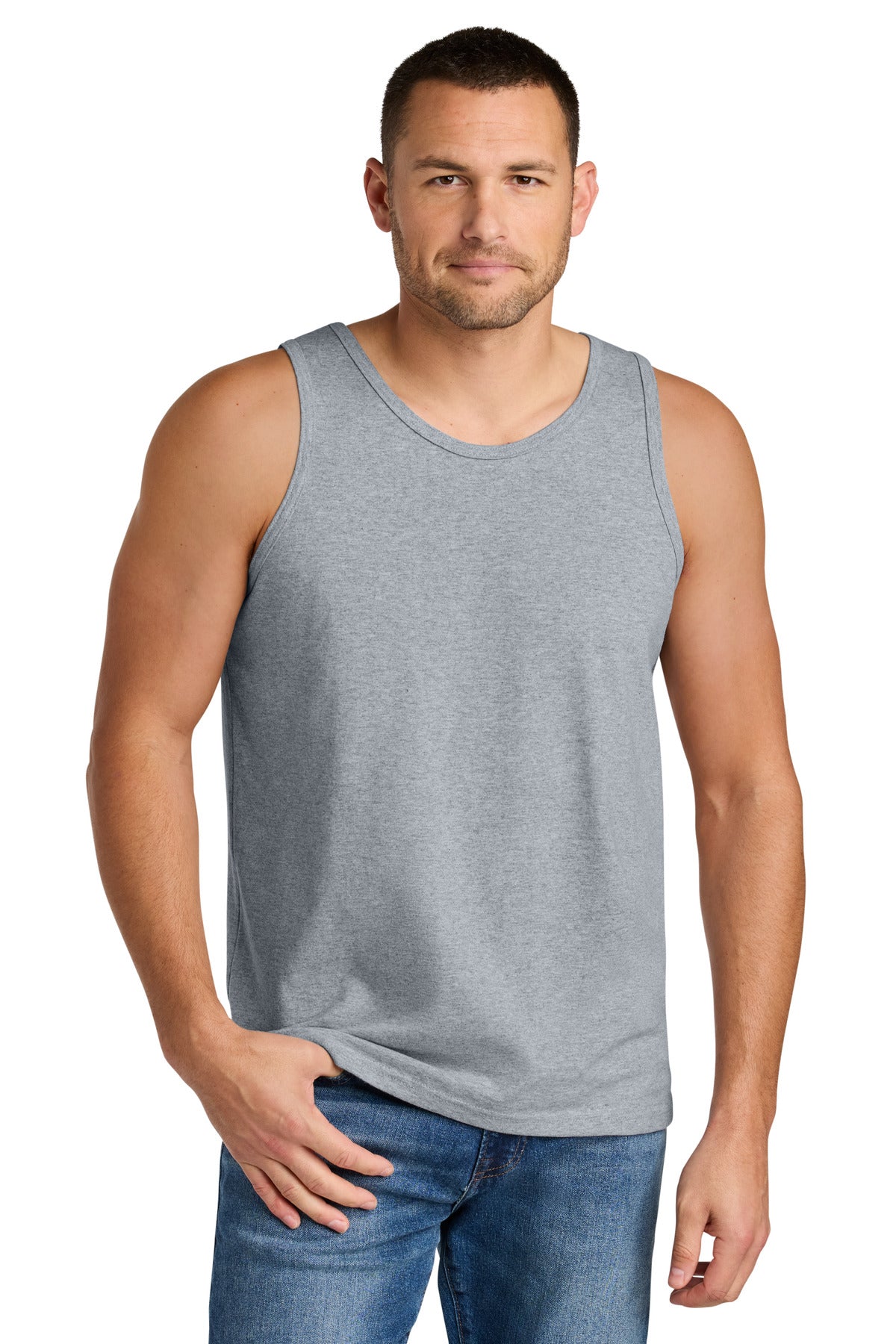 Custom Sport Grey Heavy Cotton™ Tank Top G5200, personalized by SanCanDo Swag in Argyle, TX