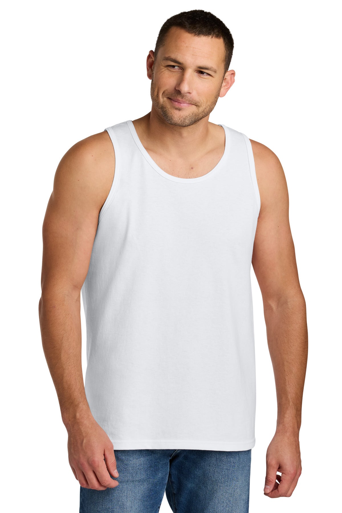 Custom White Heavy Cotton™ Tank Top G5200, personalized by SanCanDo Swag in Argyle, TX