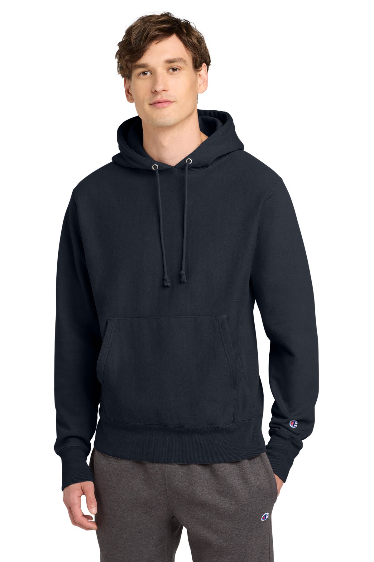 Custom Navy Reverse Weave Garment-Dyed Hoodie GDS101, personalized by SanCanDo Swag in Argyle, TX