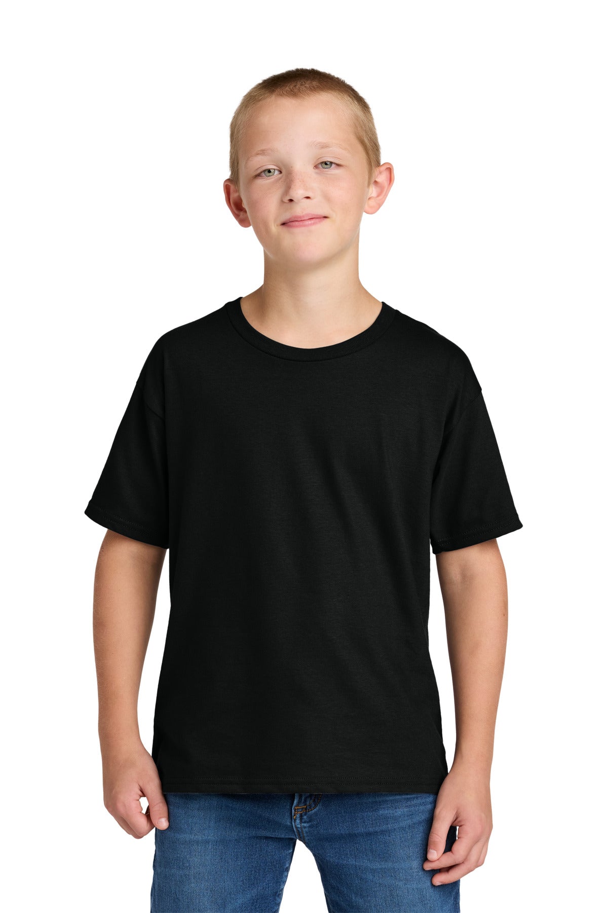 Custom Black Ink Ultimate Youth Ring Spun Tee IC46B, personalized by SanCanDo Swag in Argyle, TX