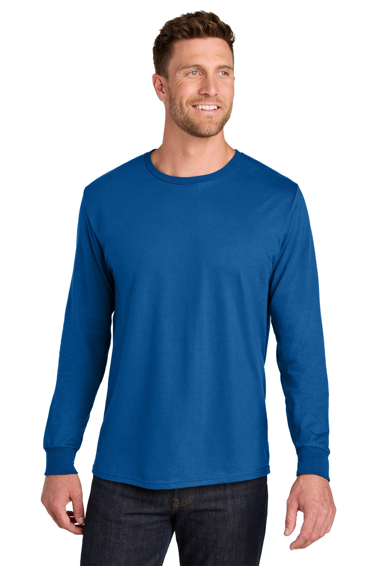 Custom Royal Ultimate Ring Spun Long Sleeve Tee IC46L, personalized by SanCanDo Swag in Argyle, TX