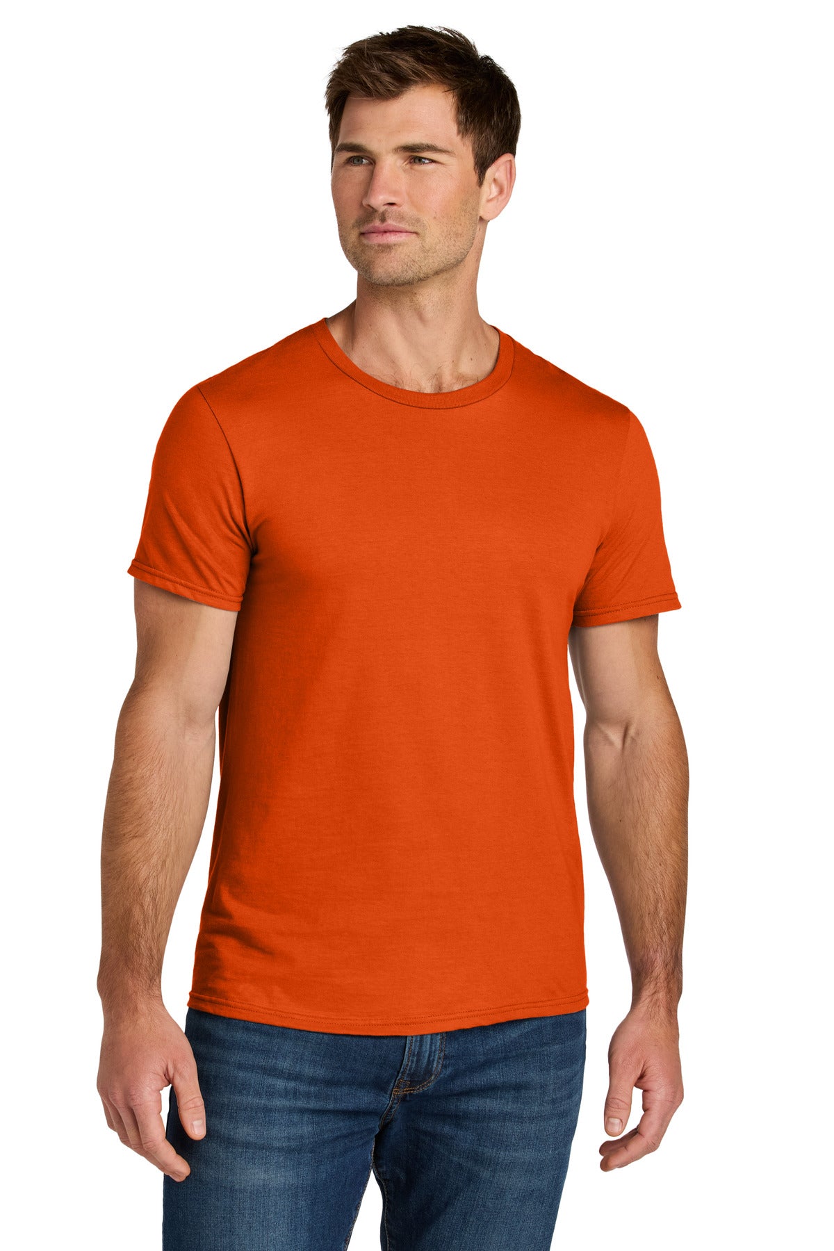 Custom Burnt Orange Ultimate Unisex Ring Spun Tee IC46M, personalized by SanCanDo Swag in Argyle, TX
