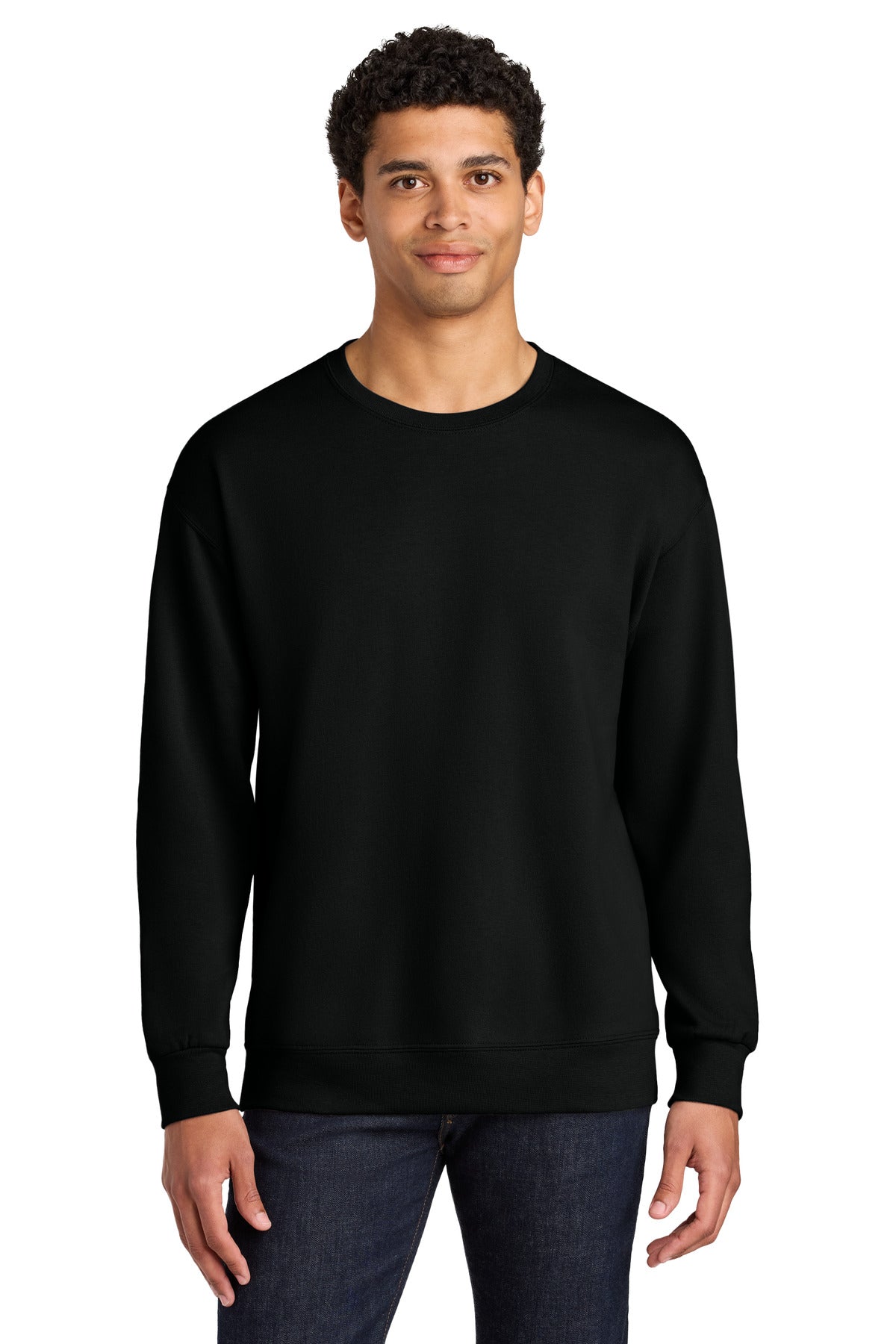 Custom Black Ink Ultimate Unisex CVC Ring Spun Crewneck IC48M, personalized by SanCanDo Swag in Argyle, TX