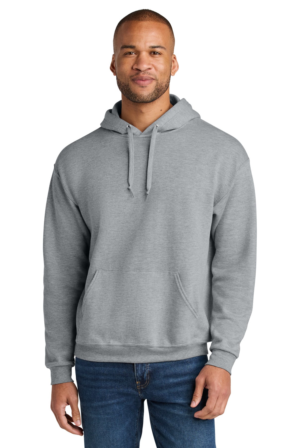 Custom Athletic Heather Ultimate Unisex CVC Ring Spun Hoodie IC49M, personalized by SanCanDo Swag in Argyle, TX