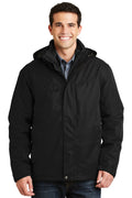 Custom Black Herringbone 3-in-1 Parka J302, personalized by SanCanDo Swag in Argyle, TX