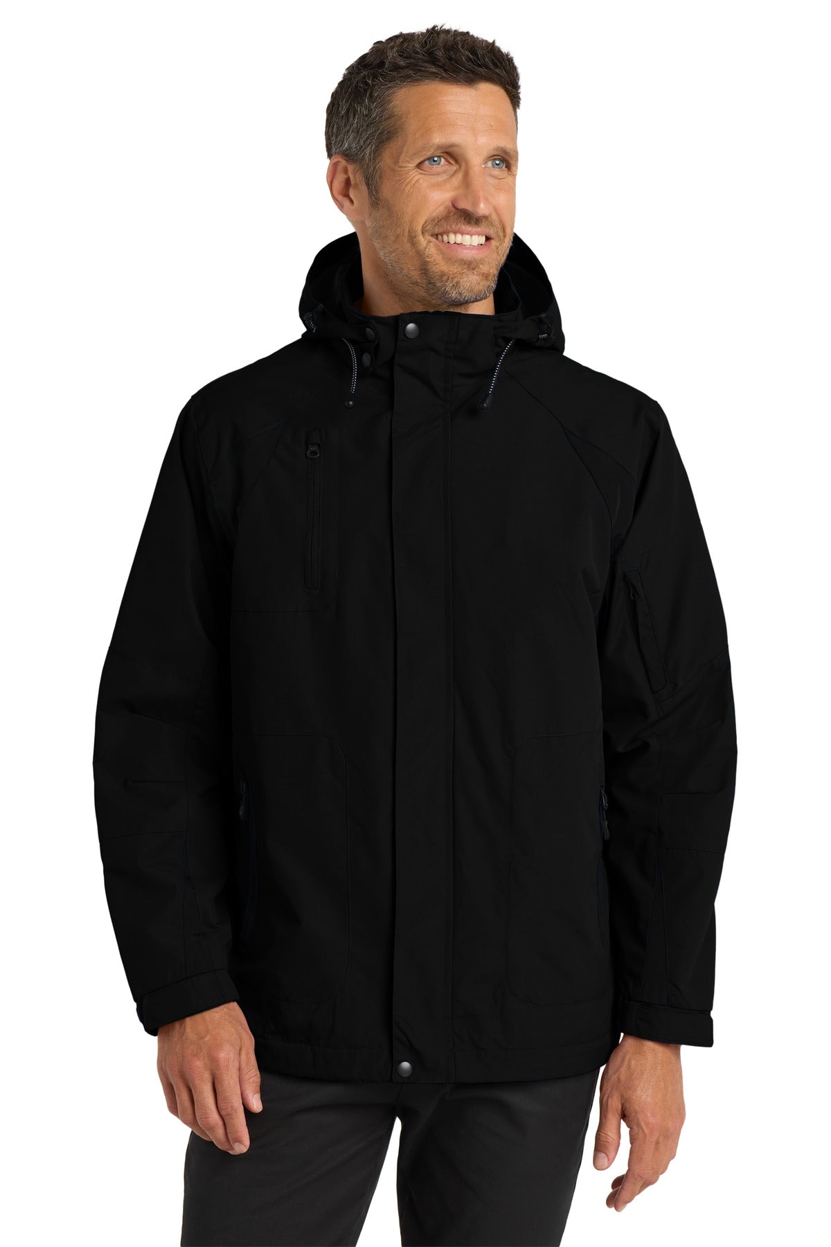 Custom Black/ Black All-Season II Jacket J304, personalized by SanCanDo Swag in Argyle, TX