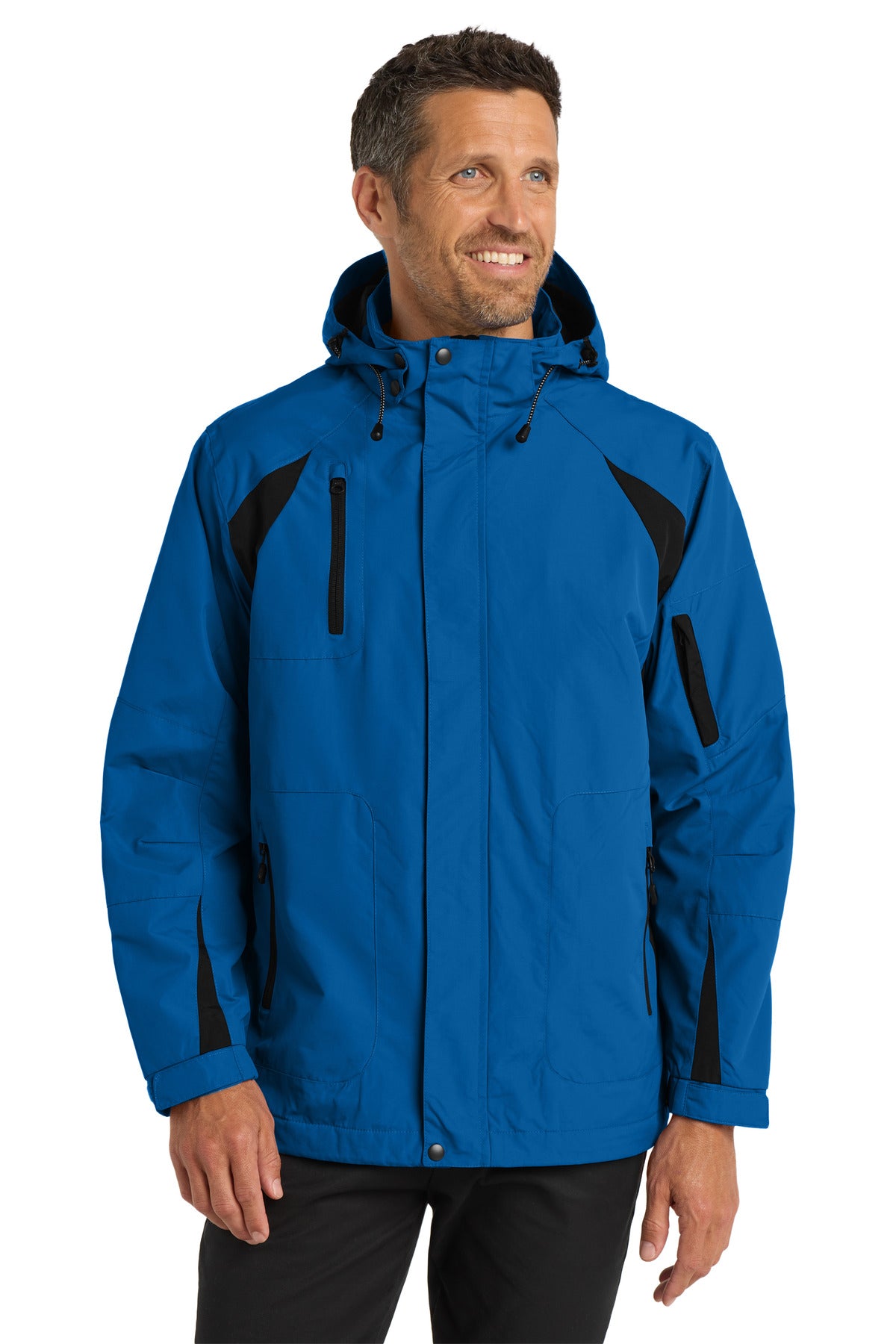 Custom Snorkel Blue/ Black All-Season II Jacket J304, personalized by SanCanDo Swag in Argyle, TX