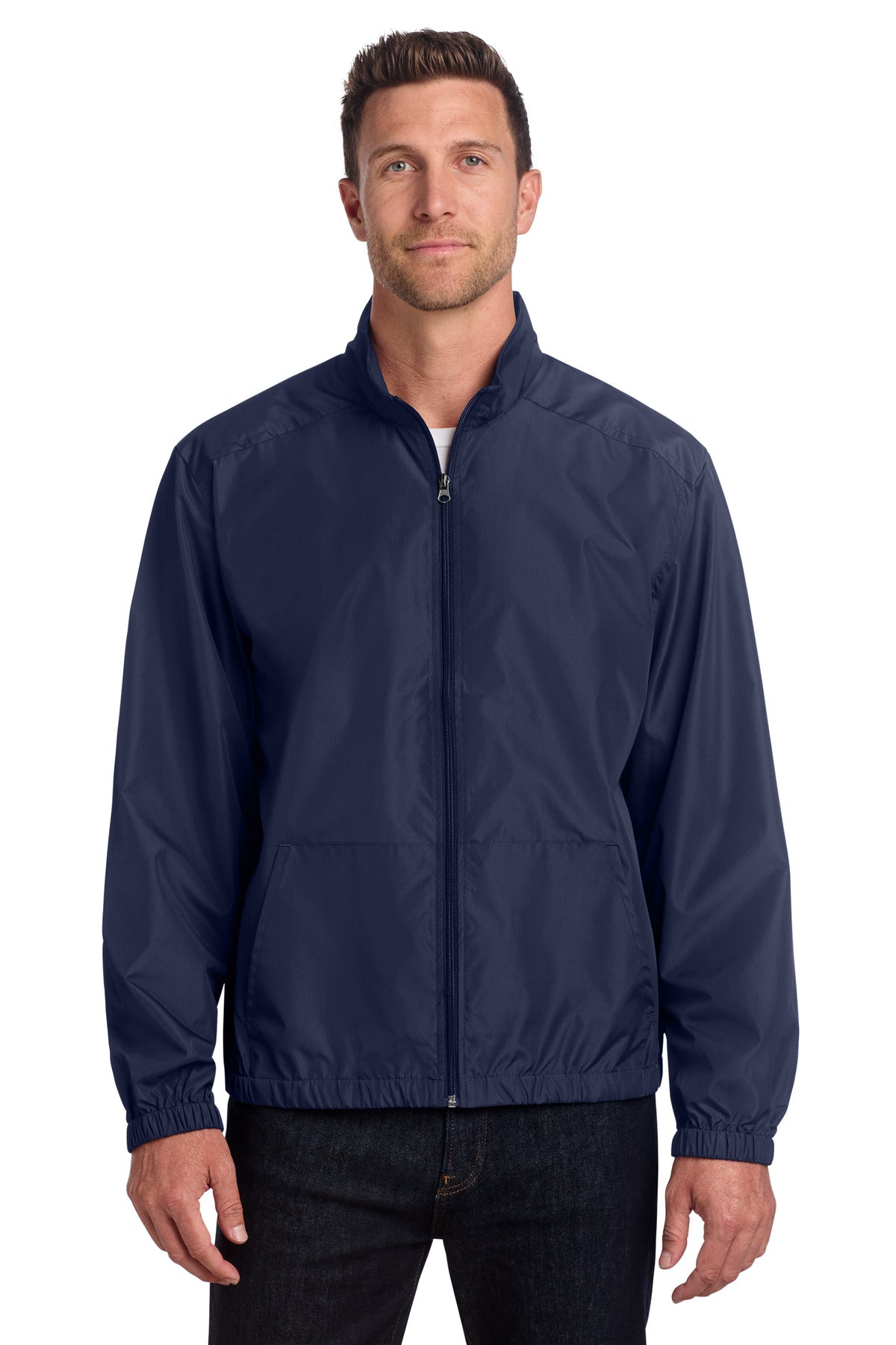 Custom True Navy &reg; Essential Jacket J305, personalized by SanCanDo Swag in Argyle, TX