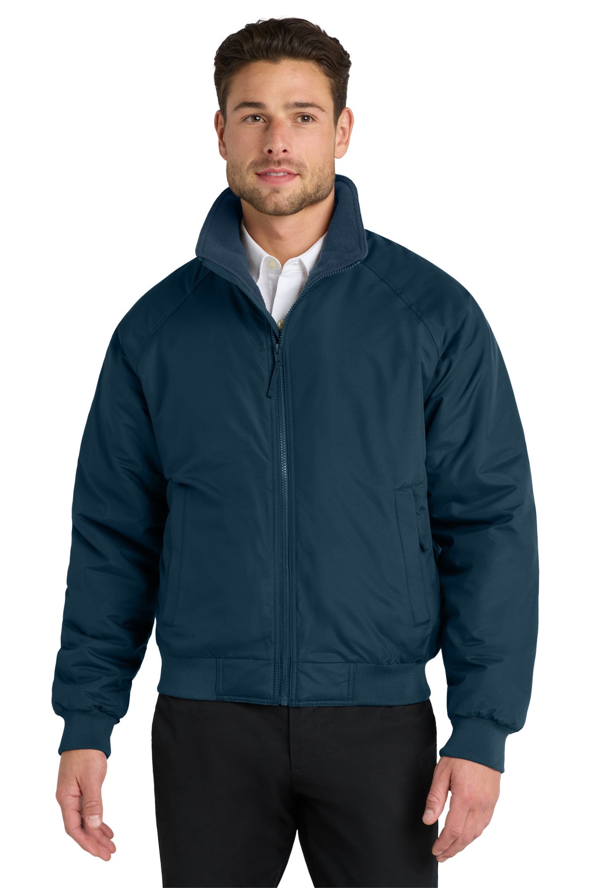Custom True Navy Charger Jacket J328, personalized by SanCanDo Swag in Argyle, TX