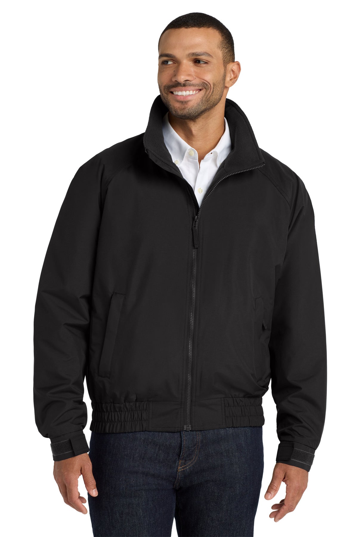 Custom True Black Lightweight Charger Jacket J329, personalized by SanCanDo Swag in Argyle, TX