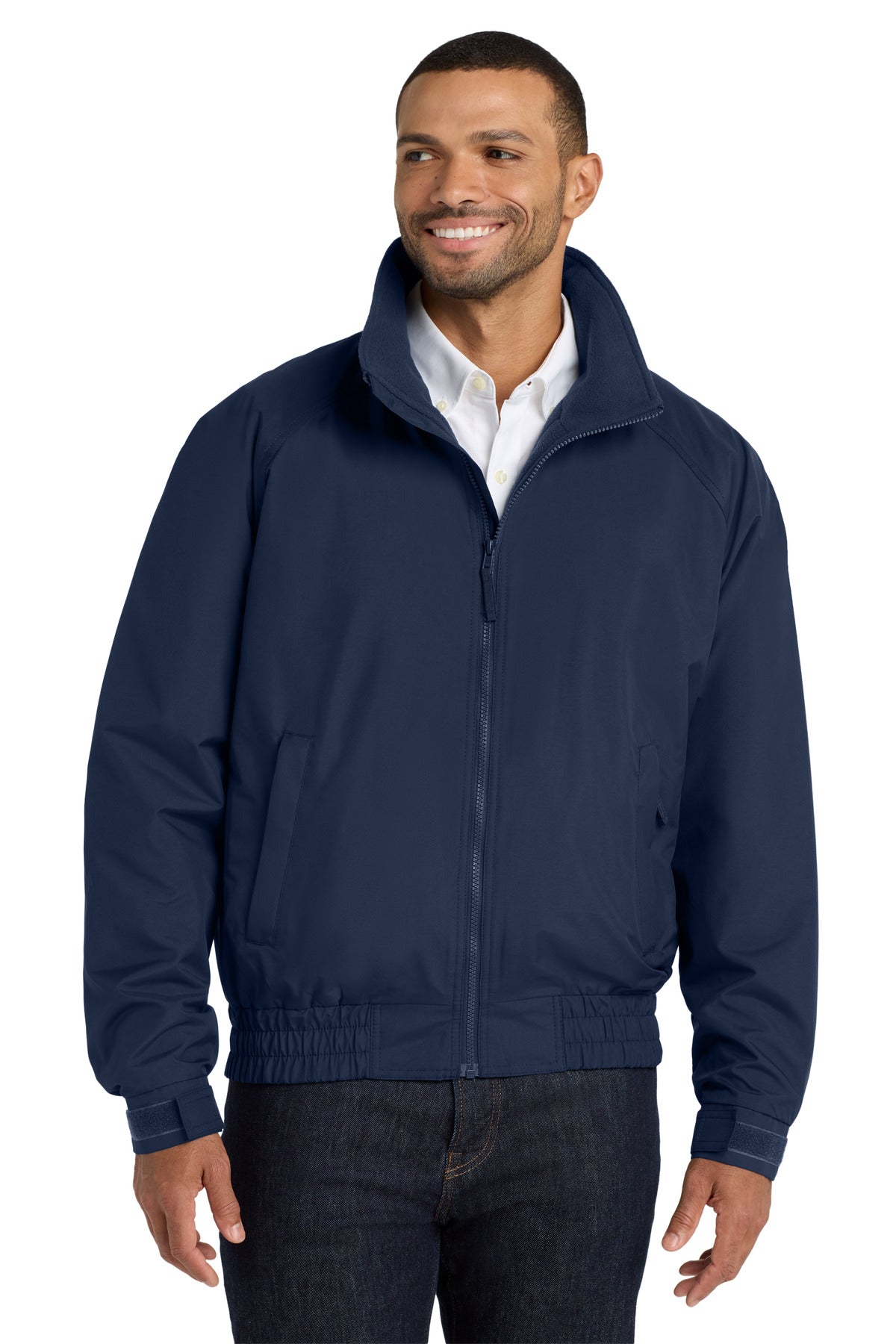 Custom True Navy Lightweight Charger Jacket J329, personalized by SanCanDo Swag in Argyle, TX