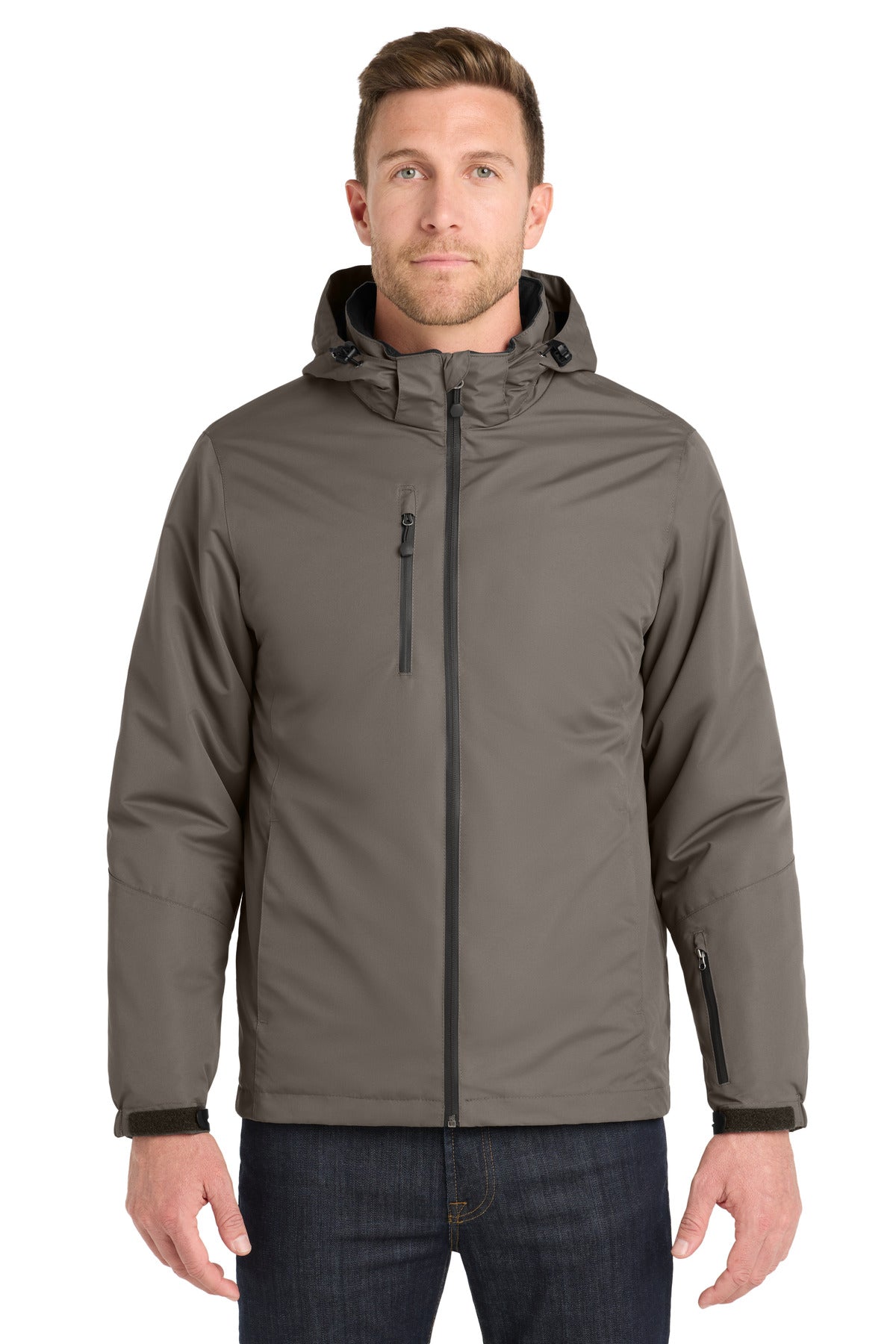 Custom Deep Smoke/ Charcoal Vortex Waterproof 3-in-1 Jacket J332, personalized by SanCanDo Swag in Argyle, TX