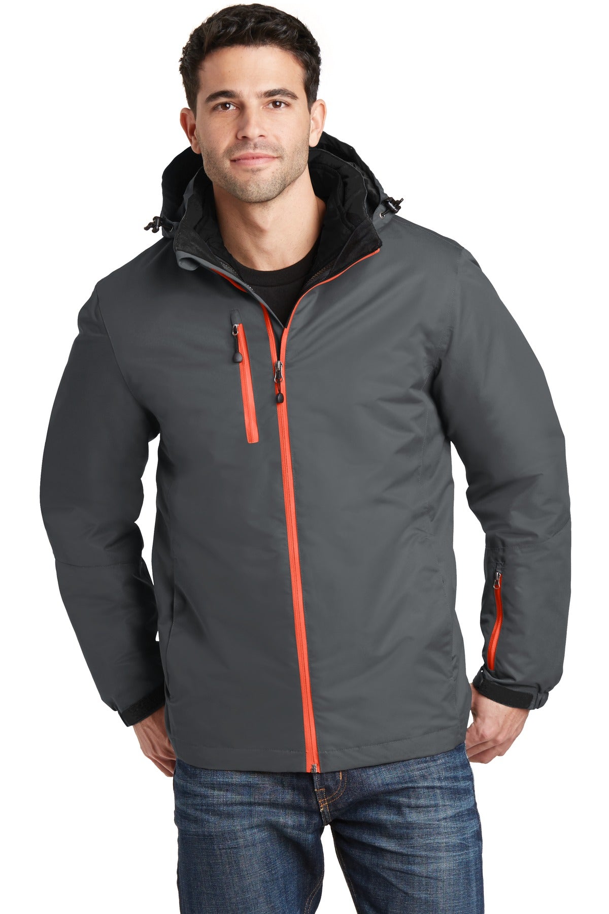 Custom Magnet/ Orange Vortex Waterproof 3-in-1 Jacket J332, personalized by SanCanDo Swag in Argyle, TX
