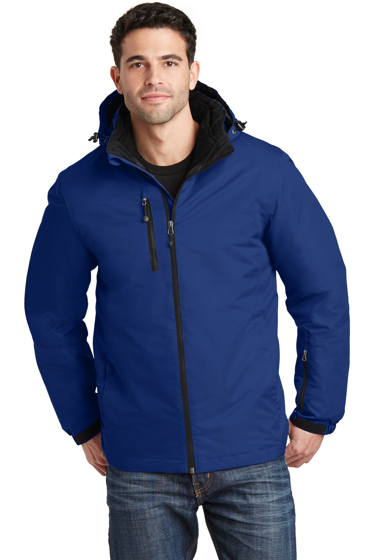 Custom Night Sky Blue/ Black Vortex Waterproof 3-in-1 Jacket J332, personalized by SanCanDo Swag in Argyle, TX