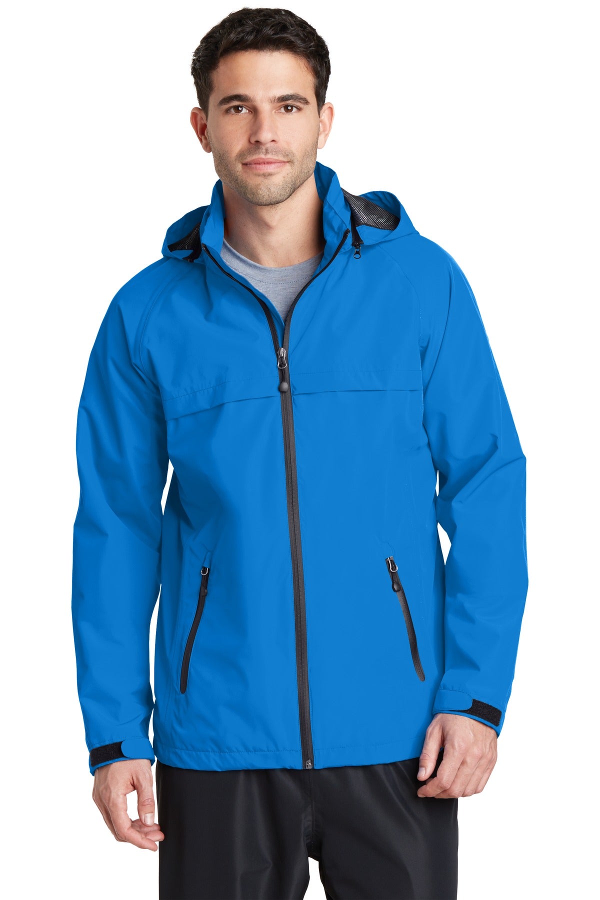 Custom Direct Blue Torrent Waterproof Jacket J333, personalized by SanCanDo Swag in Argyle, TX