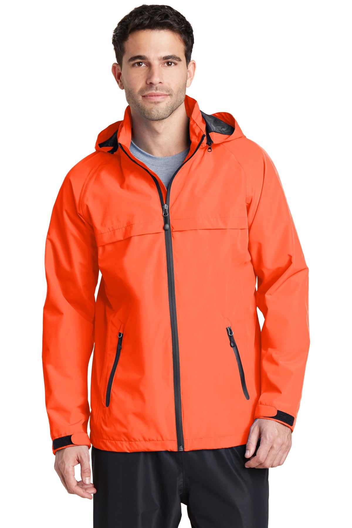 Custom Orange Crush Torrent Waterproof Jacket J333, personalized by SanCanDo Swag in Argyle, TX