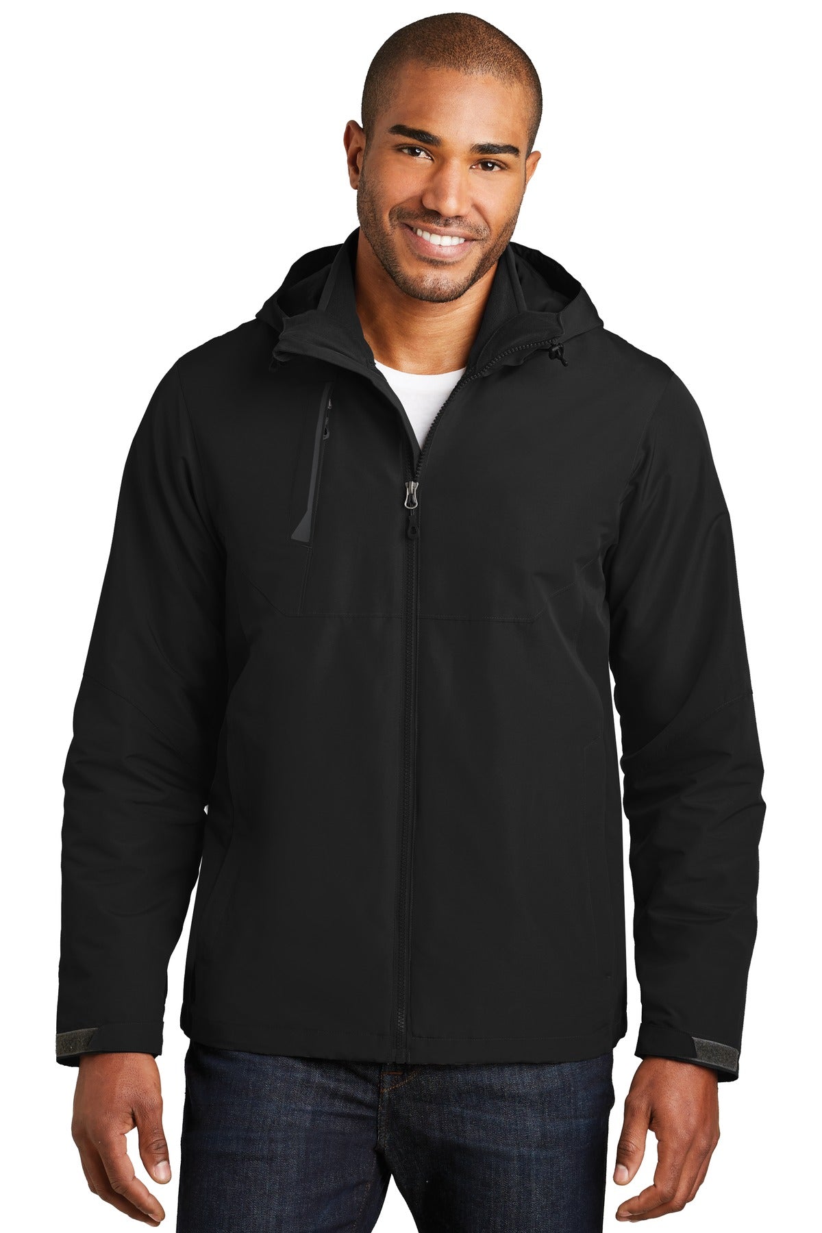 Custom Deep Black Merge 3-in-1 Jacket J338, personalized by SanCanDo Swag in Argyle, TX