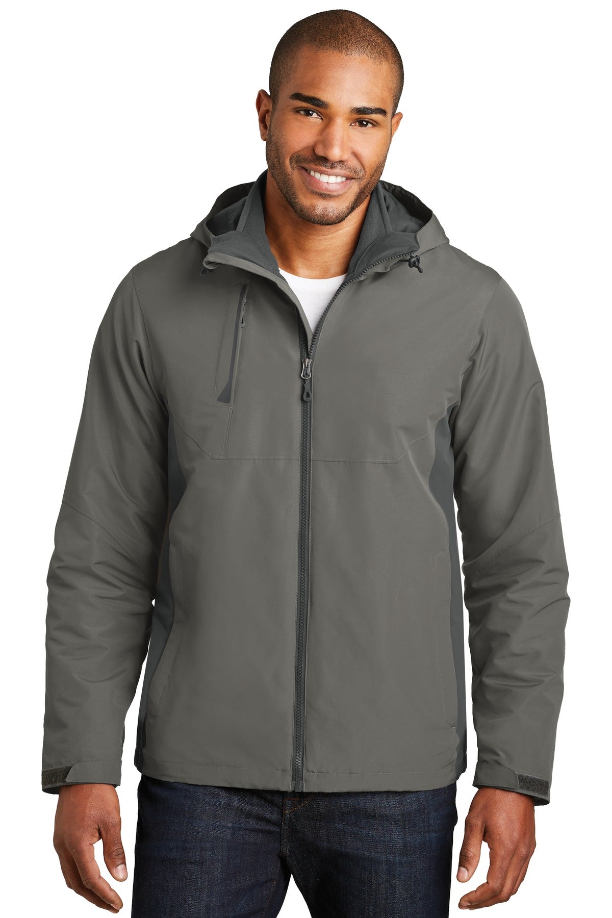 Custom Rogue Grey/ Grey Steel Merge 3-in-1 Jacket J338, personalized by SanCanDo Swag in Argyle, TX