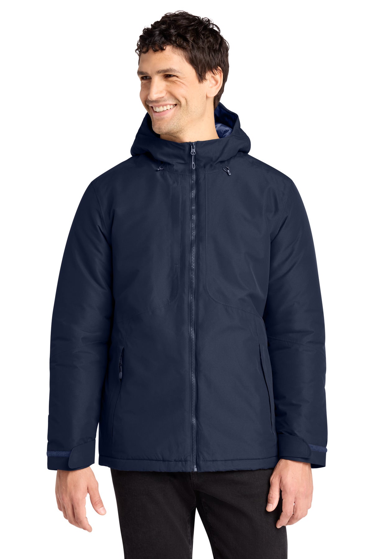 Custom Dress Blue Navy Venture Waterproof Insulated Jacket J362, personalized by SanCanDo Swag in Argyle, TX
