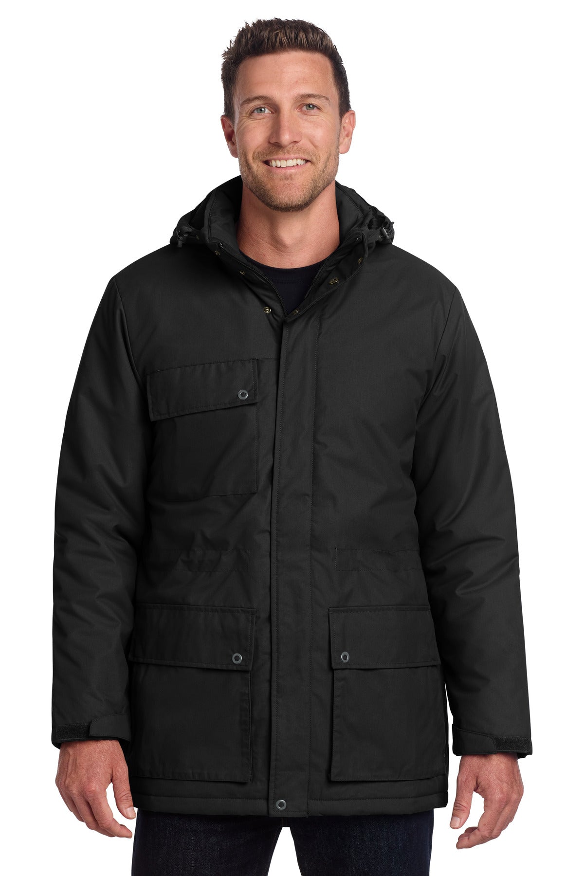 Custom Deep Black Excursion Parka J599, personalized by SanCanDo Swag in Argyle, TX