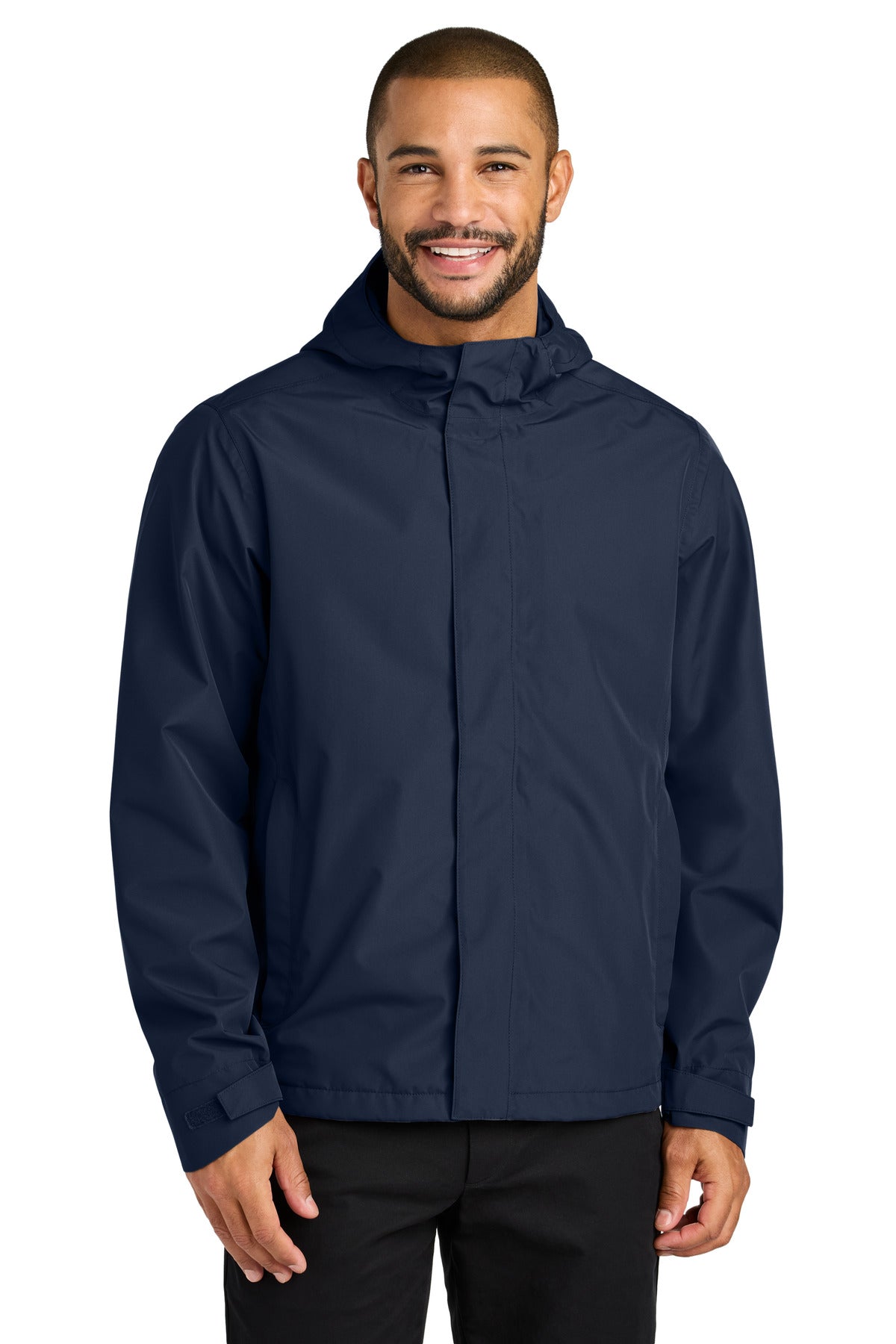Custom True Navy C-FREE Rain Jacket J714, personalized by SanCanDo Swag in Argyle, TX