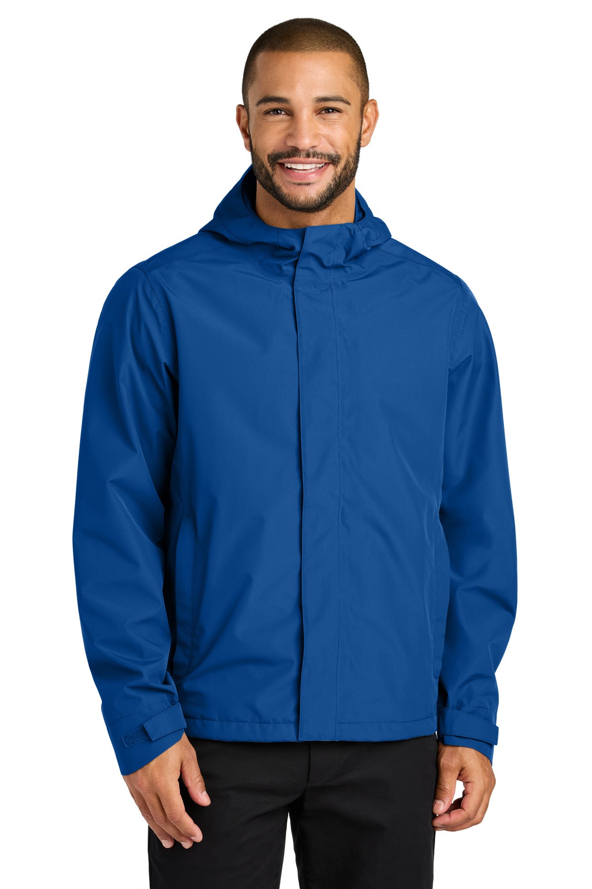 Custom True Royal C-FREE Rain Jacket J714, personalized by SanCanDo Swag in Argyle, TX