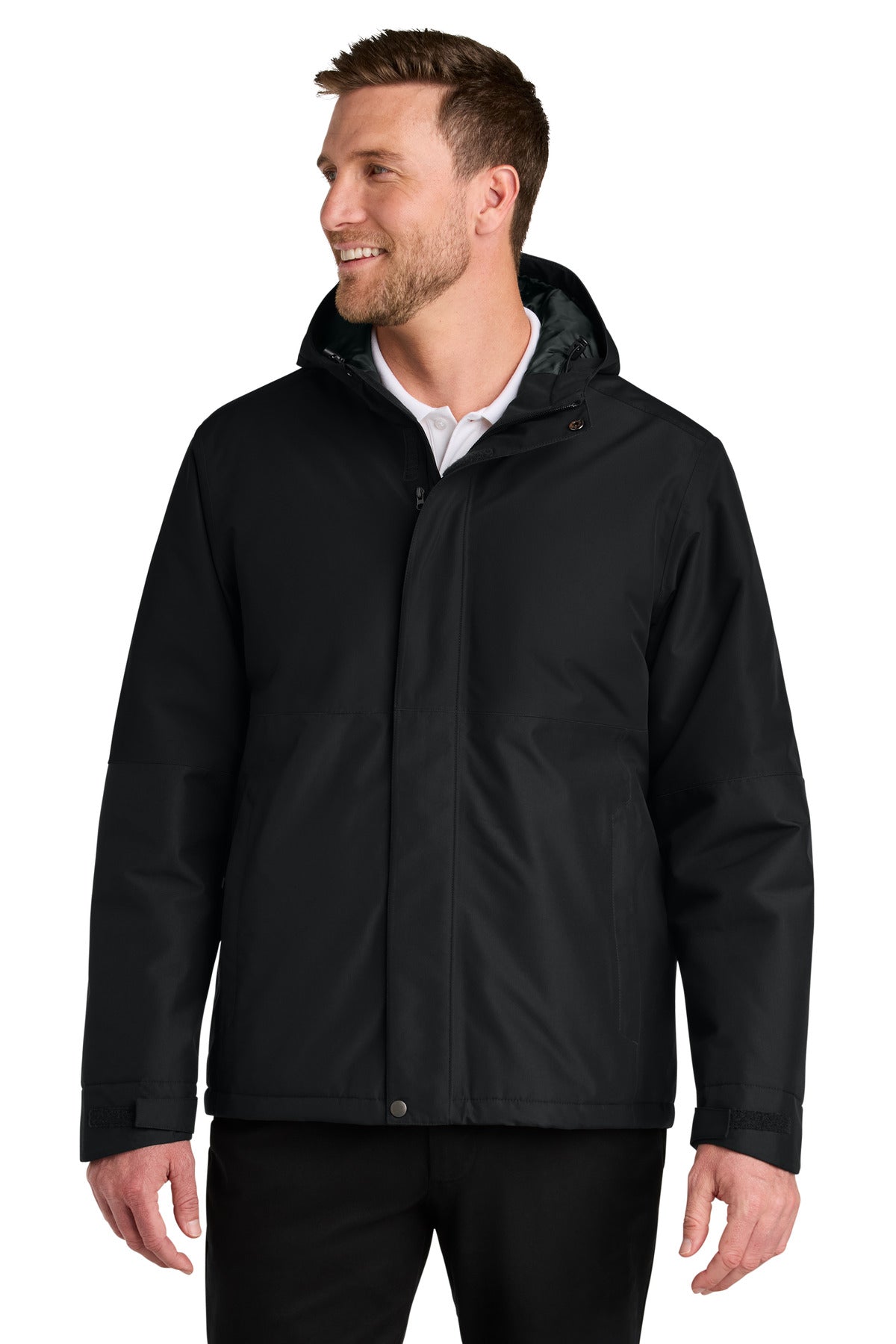 Custom Deep Black Insulated Heavy Ripstop Jacket J721, personalized by SanCanDo Swag in Argyle, TX