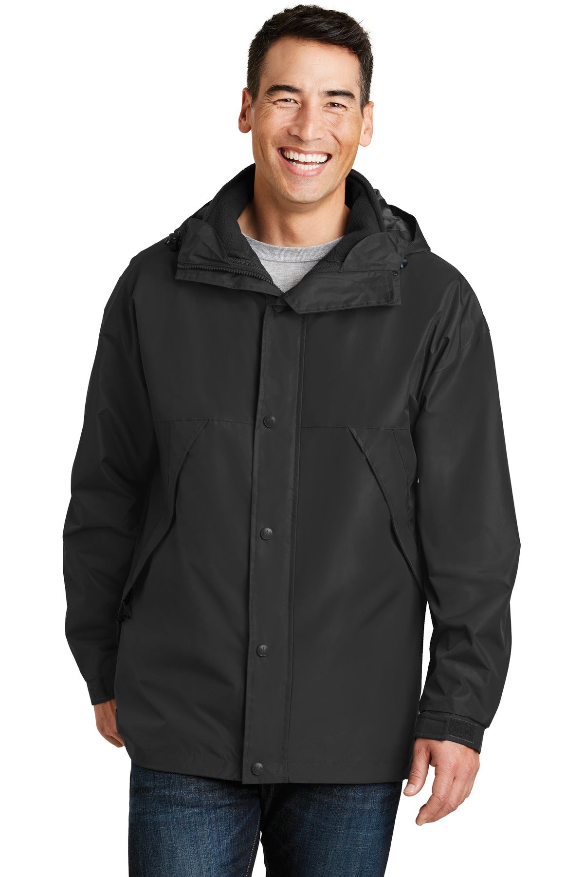 Custom Black/ Black 3-in-1 Jacket J777, personalized by SanCanDo Swag in Argyle, TX