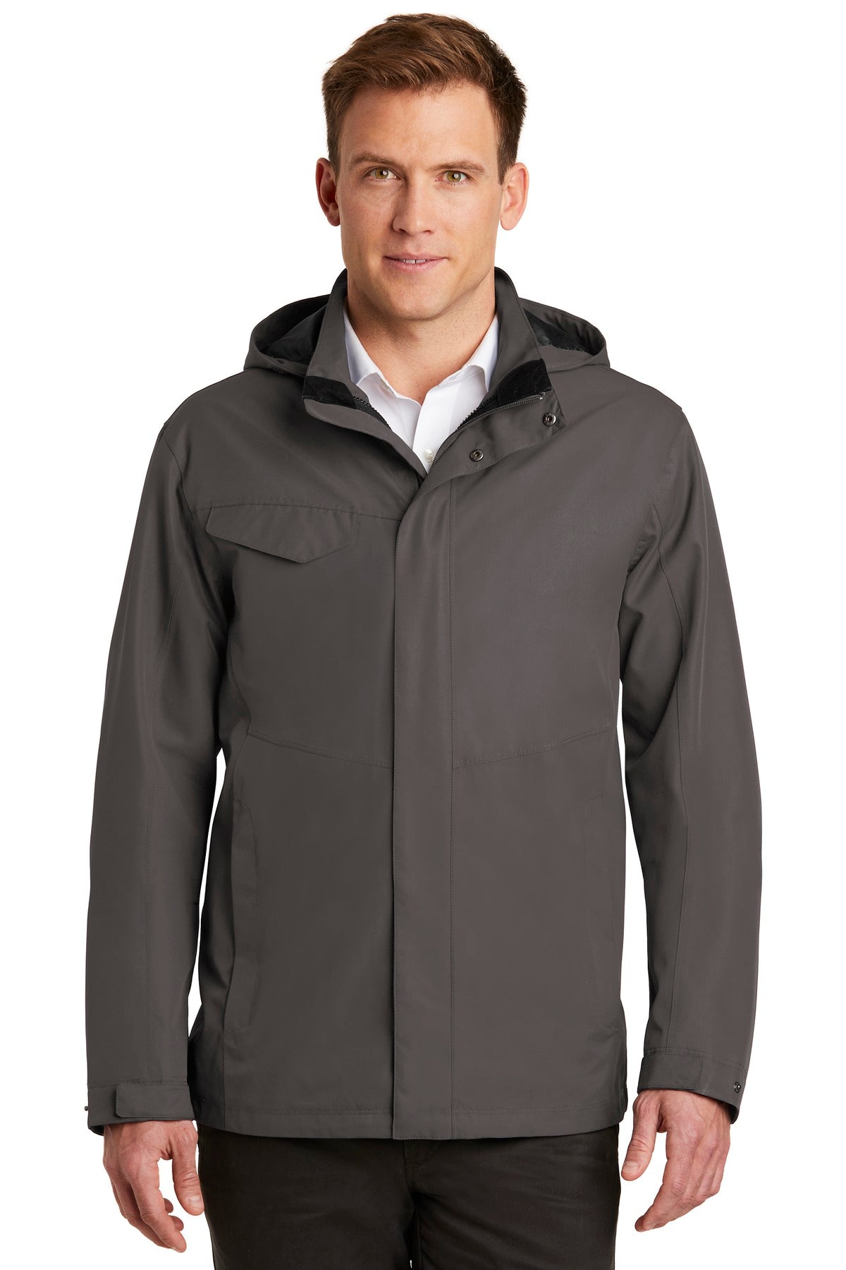 Custom Graphite Collective Outer Shell Jacket J900, personalized by SanCanDo Swag in Argyle, TX