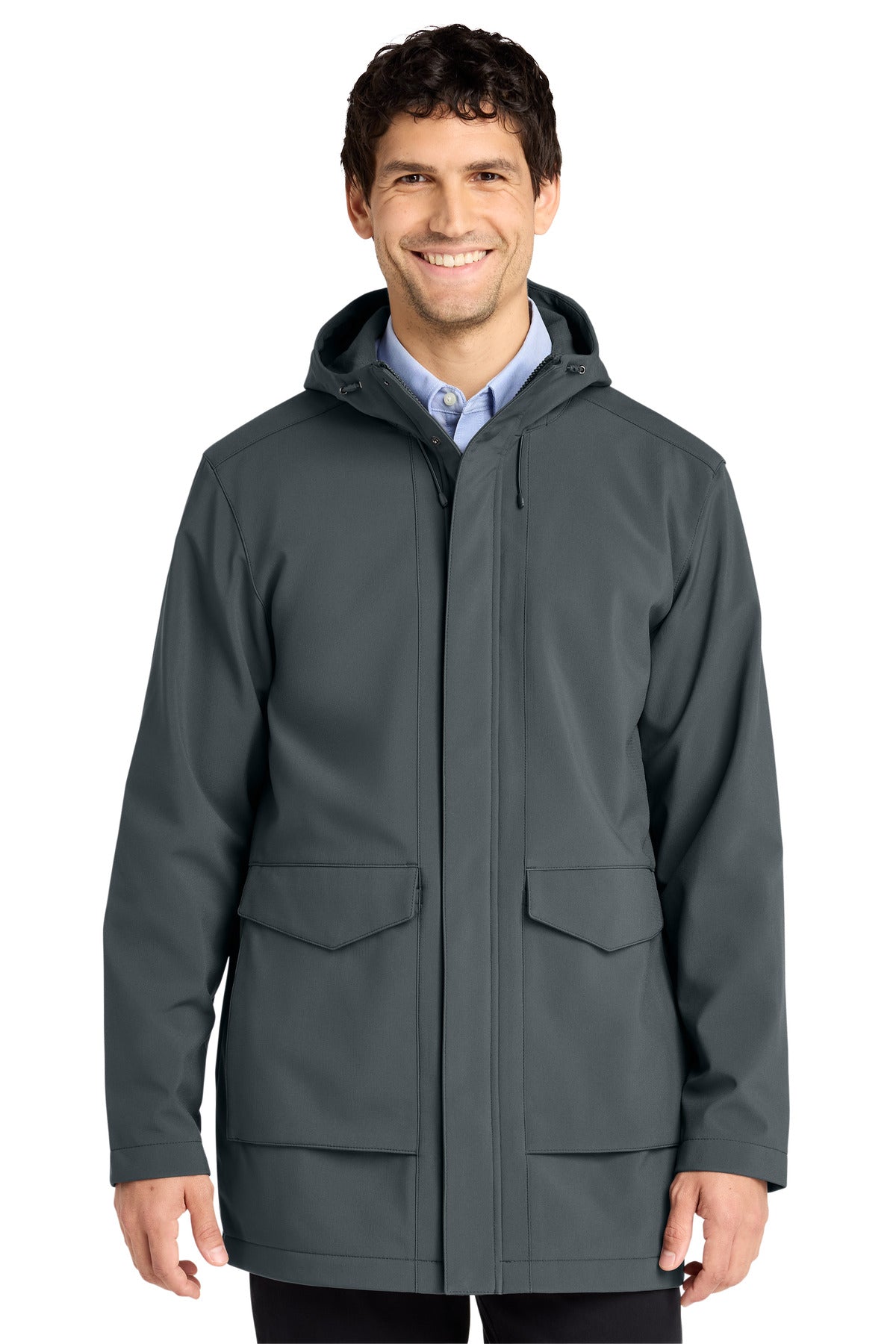 Custom Graphite Collective Outer Soft Shell Parka J919, personalized by SanCanDo Swag in Argyle, TX