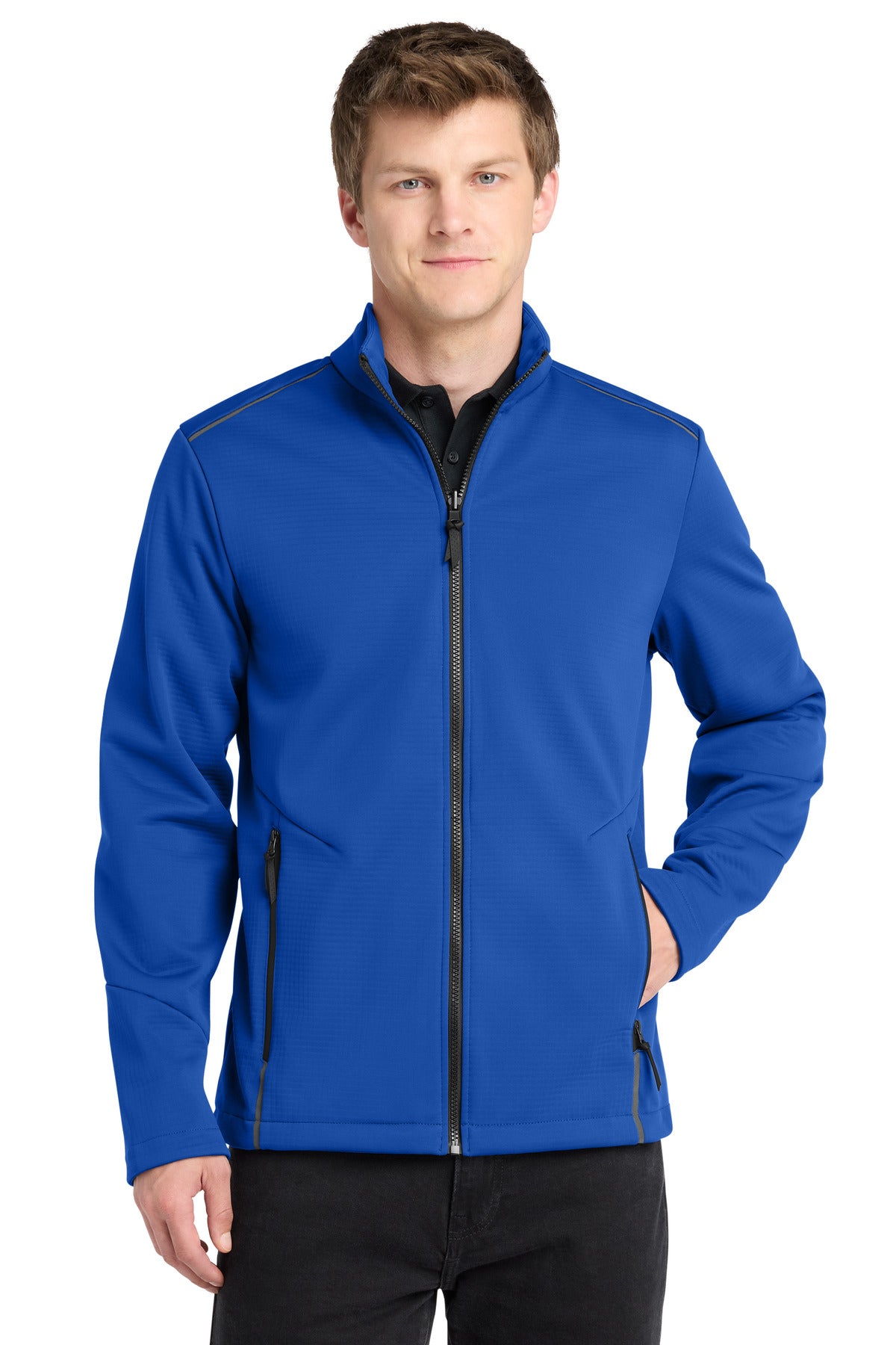 Custom True Royal Collective Tech Soft Shell Jacket J921, personalized by SanCanDo Swag in Argyle, TX