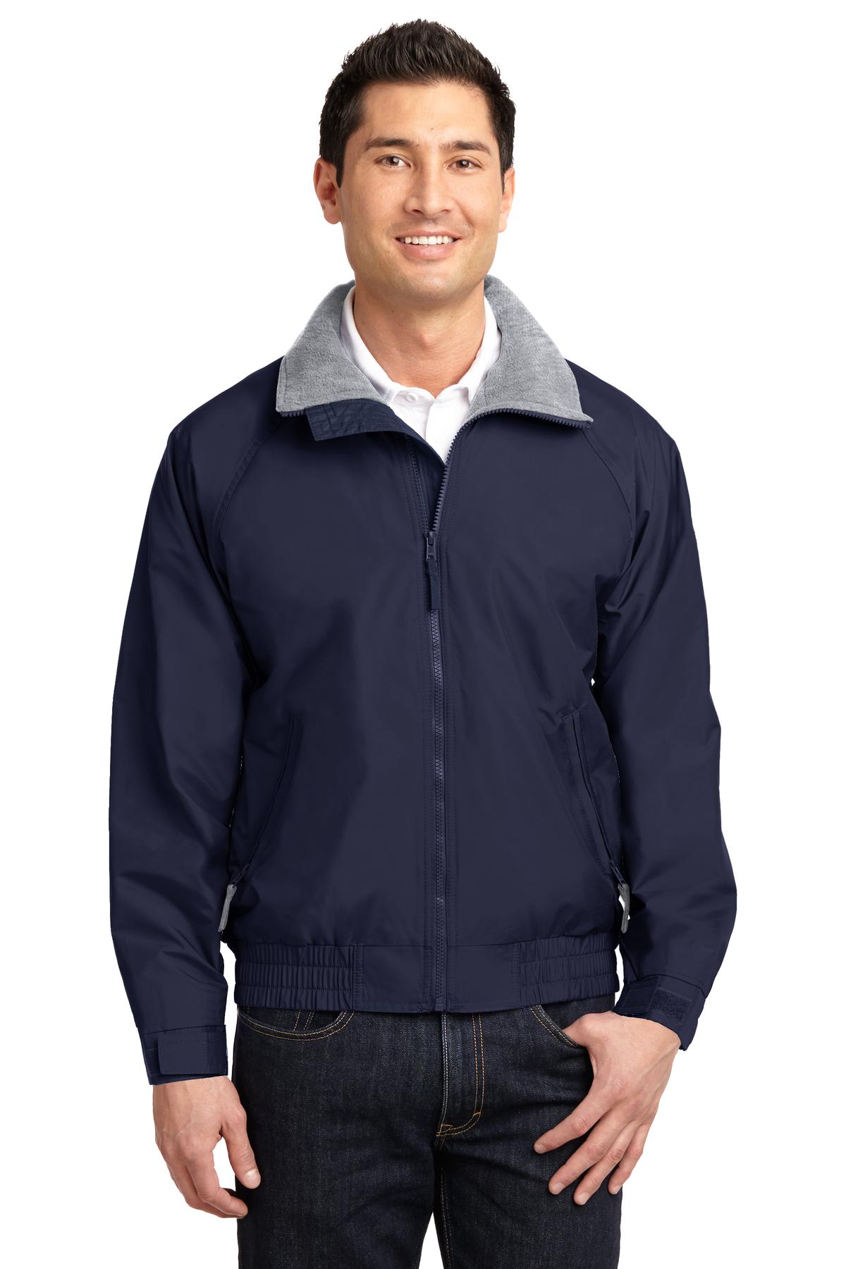 Custom True Navy/ Grey Heather Competitor Jacket JP54, personalized by SanCanDo Swag in Argyle, TX