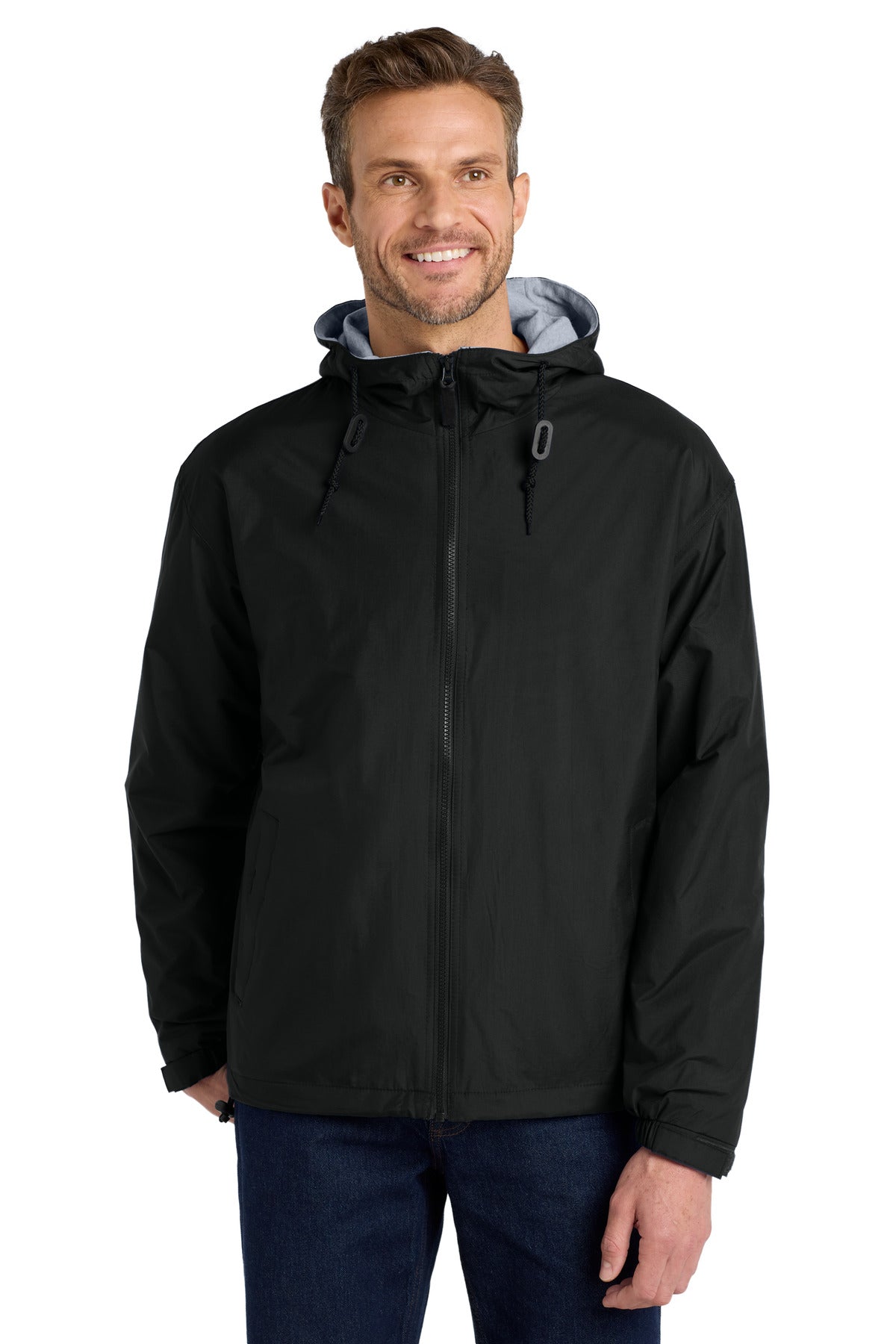Custom Black/ Light Oxford Team Jacket JP56, personalized by SanCanDo Swag in Argyle, TX