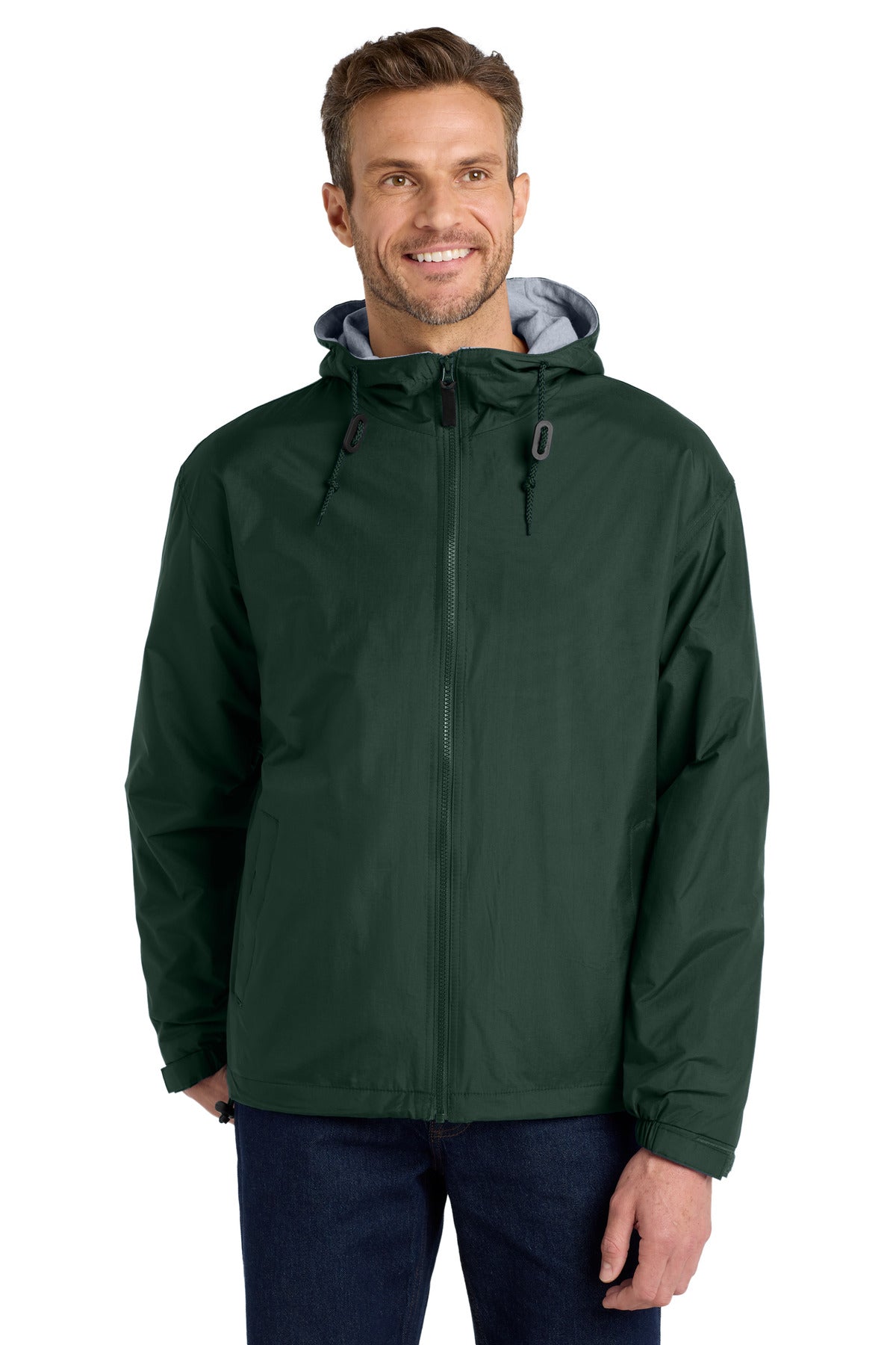 Custom Hunter/ Light Oxford Team Jacket JP56, personalized by SanCanDo Swag in Argyle, TX