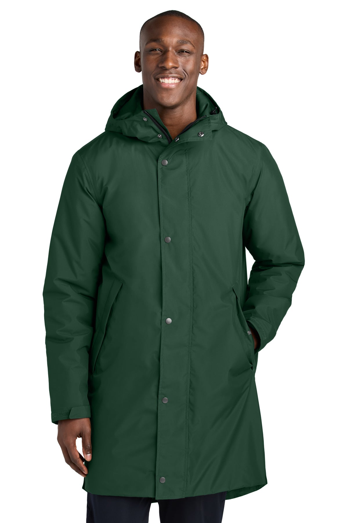 Custom Forest Green Waterproof Insulated Sideline Parka JST55, personalized by SanCanDo Swag in Argyle, TX