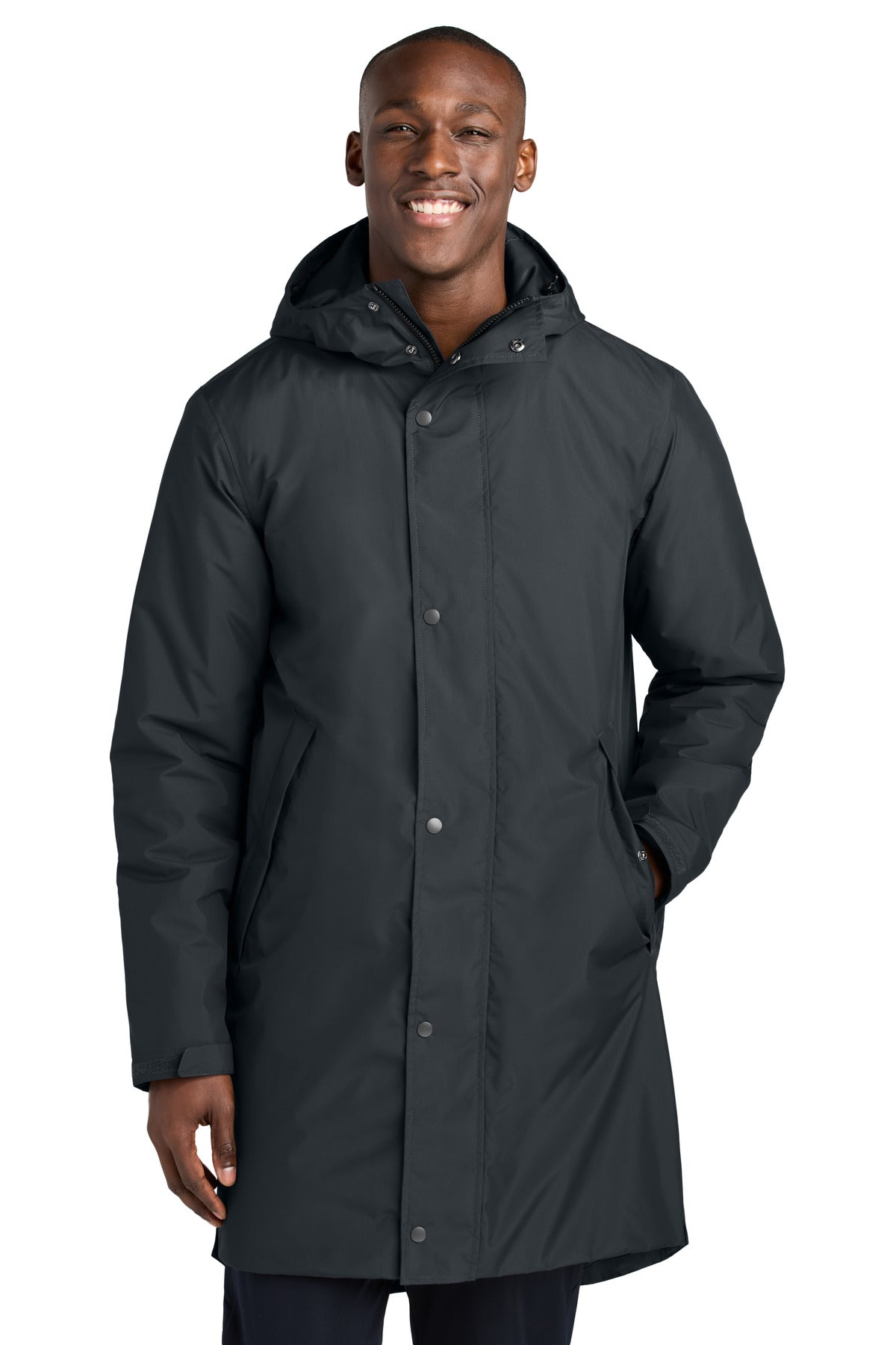 Custom Graphite Waterproof Insulated Sideline Parka JST55, personalized by SanCanDo Swag in Argyle, TX