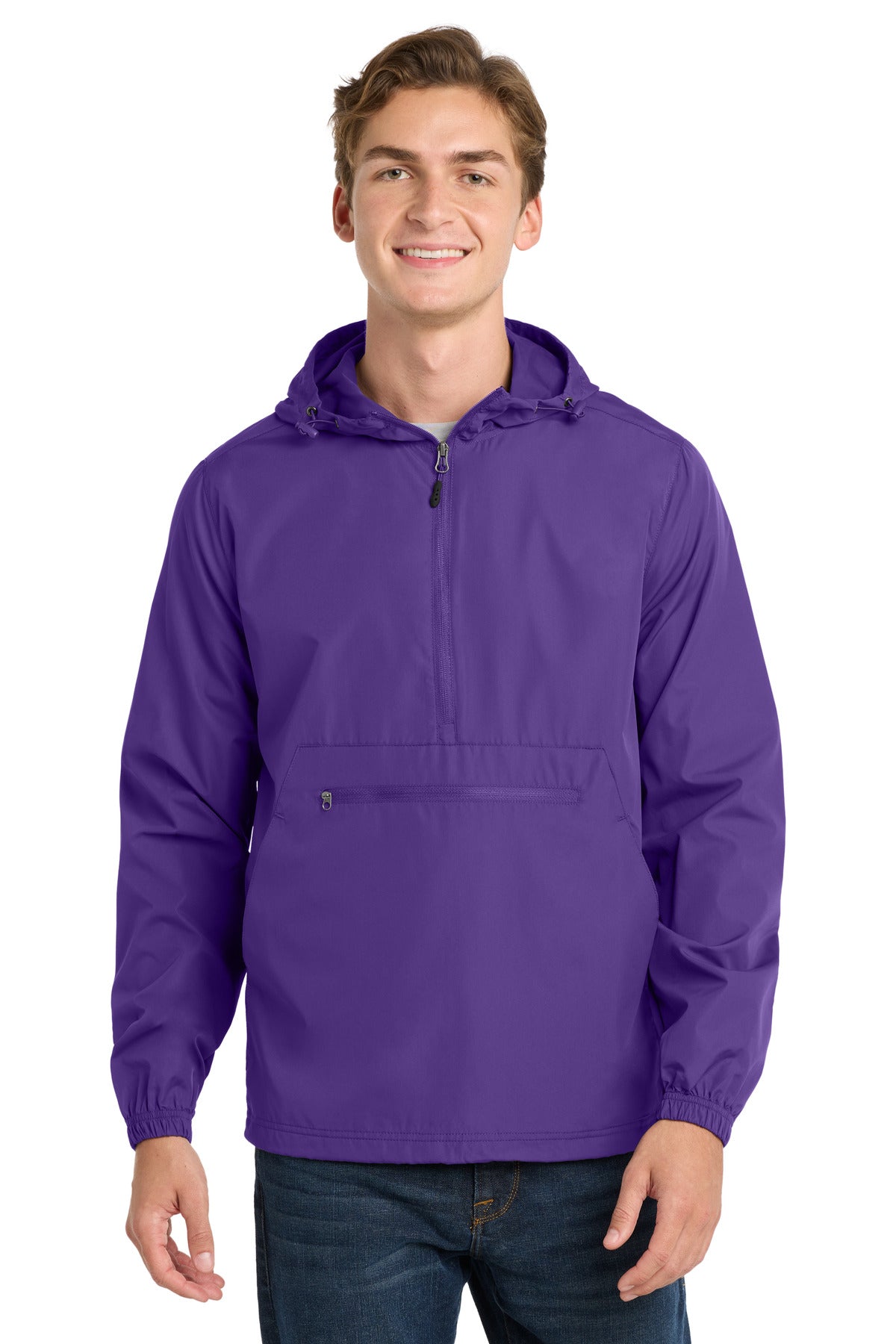 Custom Purple Packable Anorak JST66, personalized by SanCanDo Swag in Argyle, TX