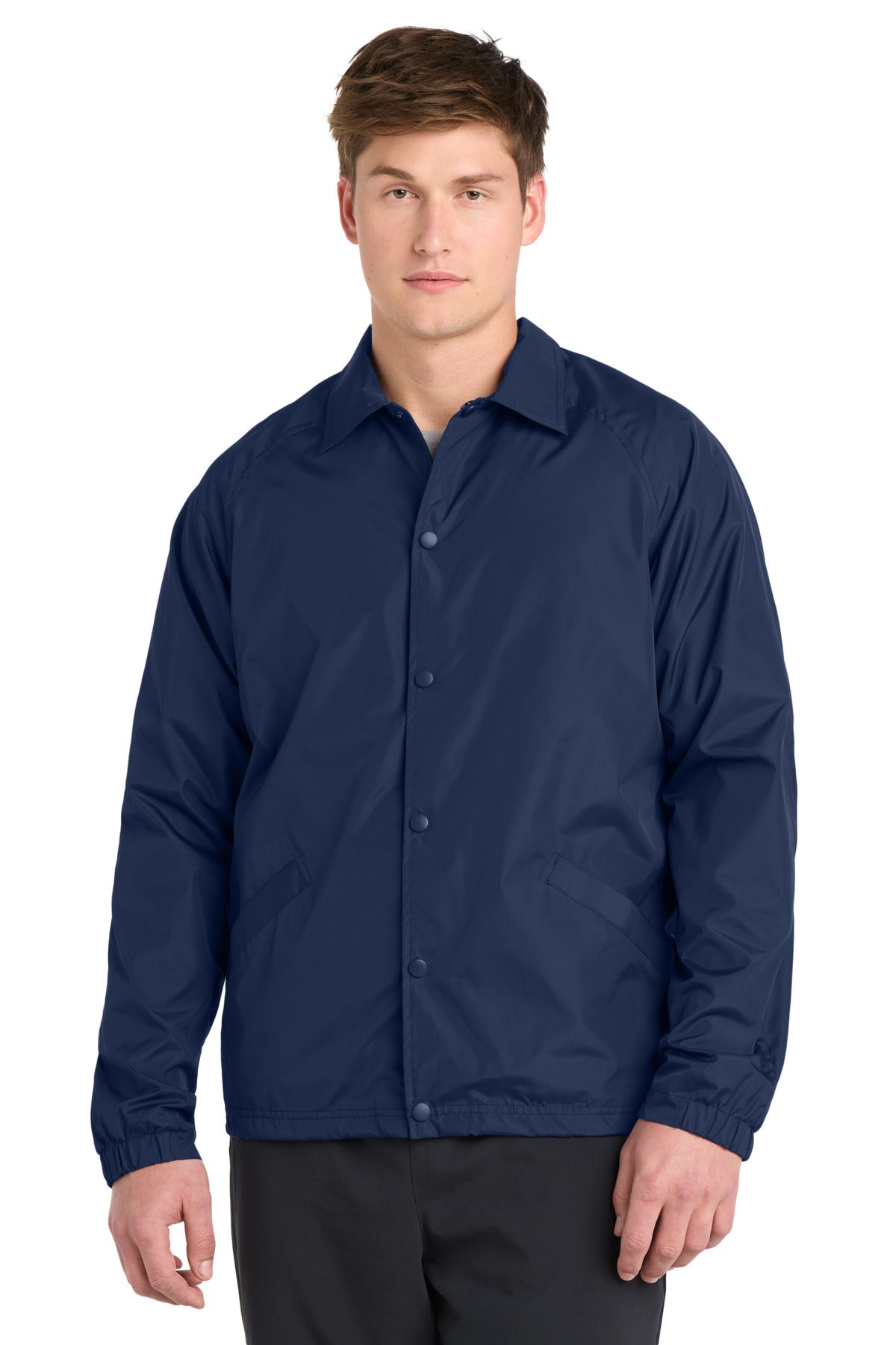 Custom True Navy Sideline Jacket JST71, personalized by SanCanDo Swag in Argyle, TX