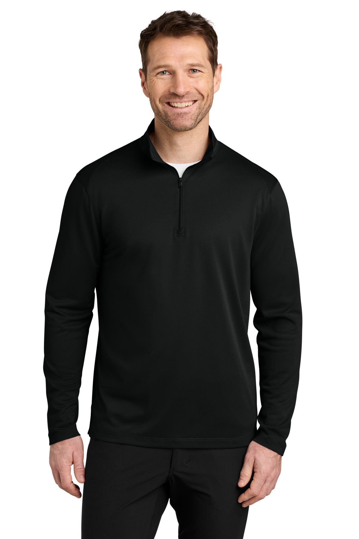 Custom Deep Black Wearever Performance Pique 1/4-Zip K241, personalized by SanCanDo Swag in Argyle, TX