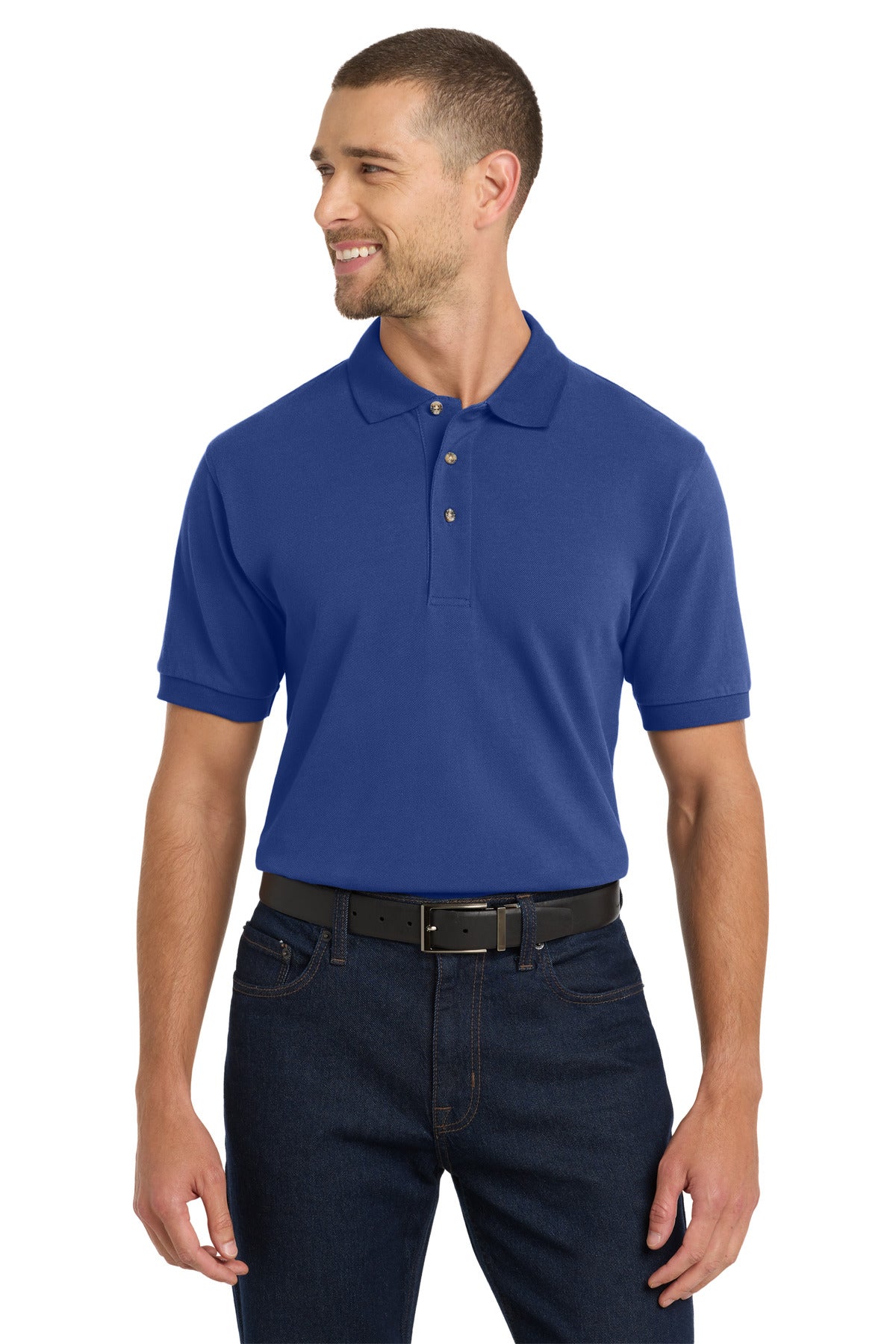 Custom Royal Heavyweight Cotton Pique Polo K420, personalized by SanCanDo Swag in Argyle, TX