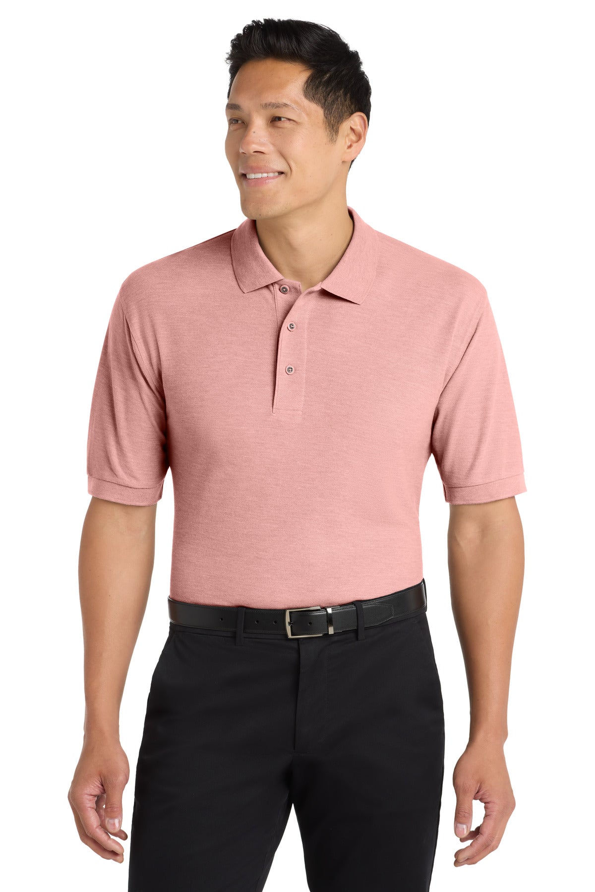 Custom Light Pink Silk Touch Polo K500, personalized by SanCanDo Swag in Argyle, TX