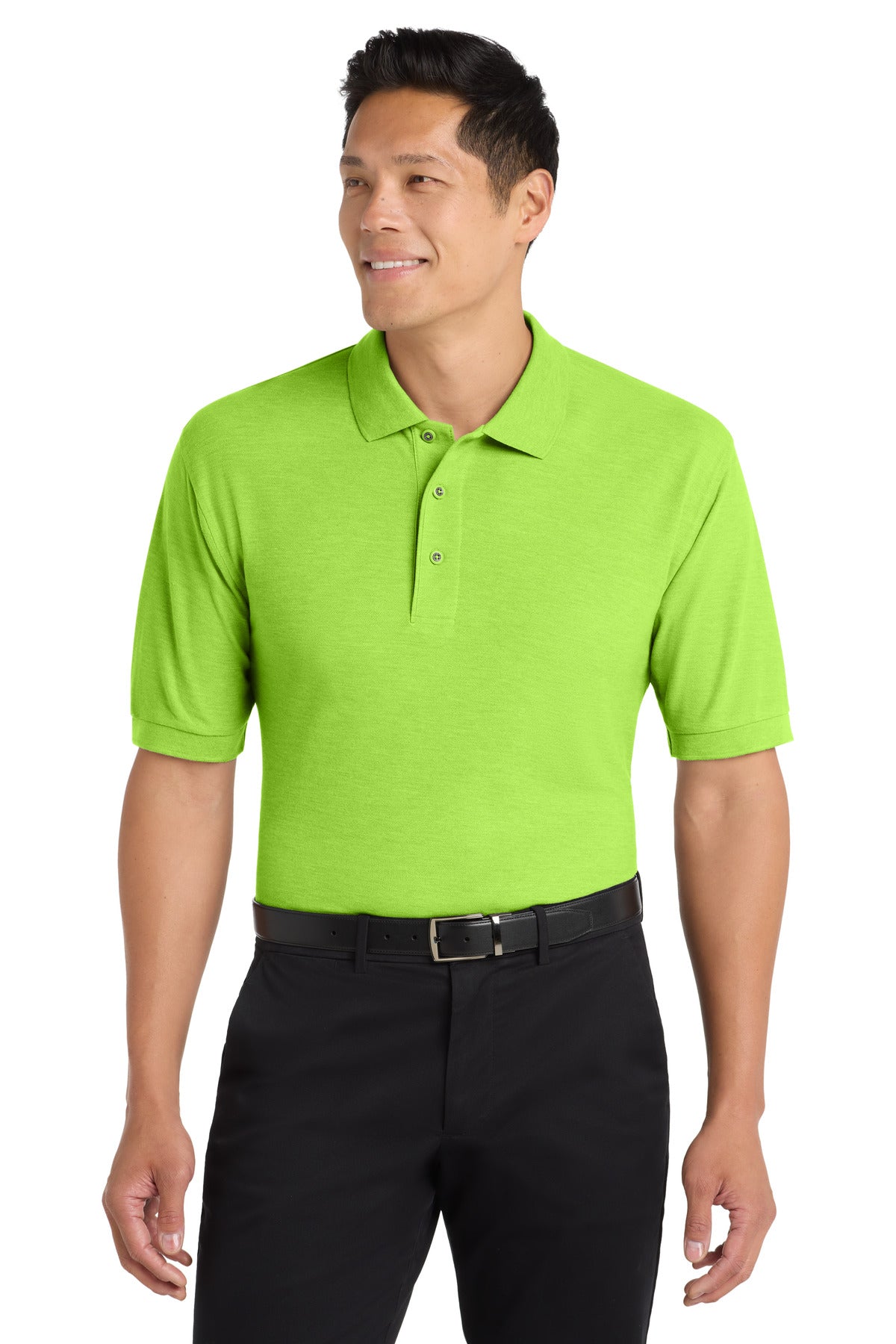 Custom Lime Silk Touch Polo K500, personalized by SanCanDo Swag in Argyle, TX