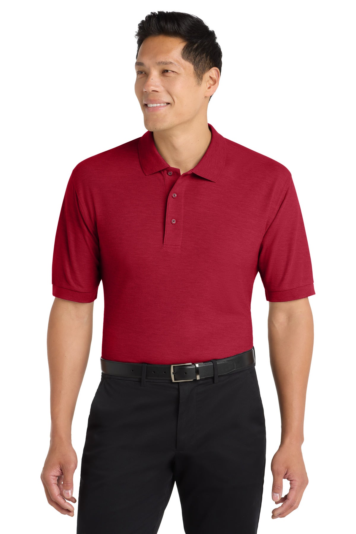 Custom Red Silk Touch Polo K500, personalized by SanCanDo Swag in Argyle, TX