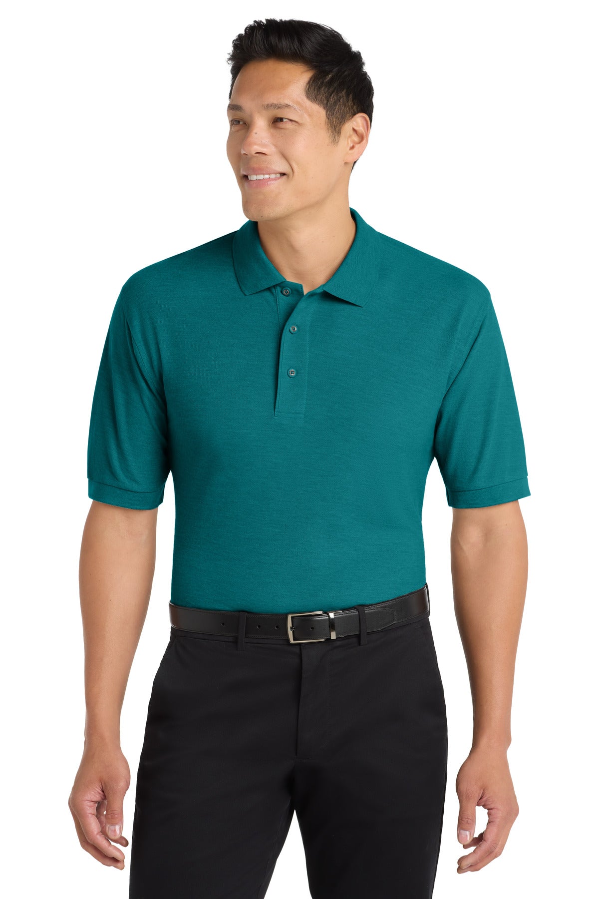 Custom Teal Green Silk Touch Polo K500, personalized by SanCanDo Swag in Argyle, TX