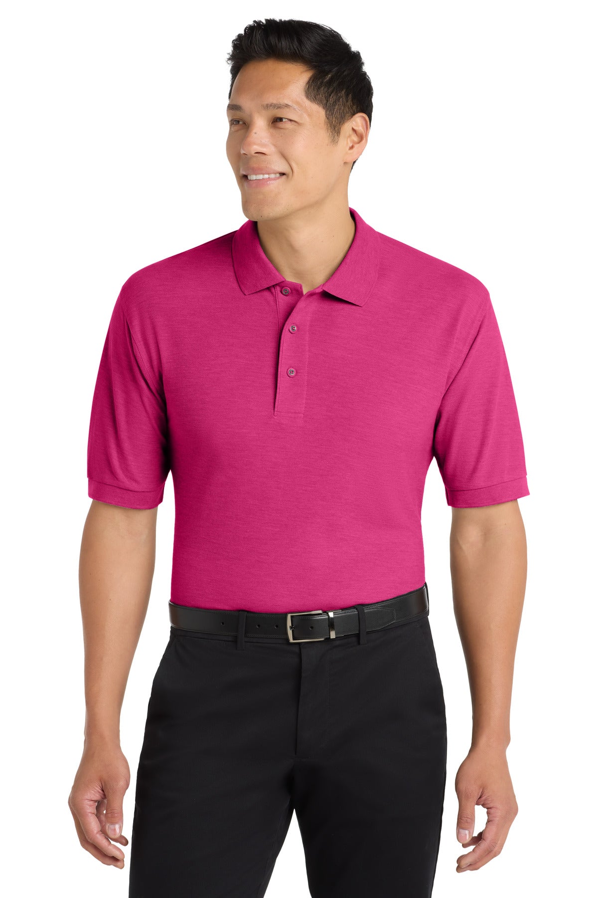 Custom Tropical Pink Silk Touch Polo K500, personalized by SanCanDo Swag in Argyle, TX