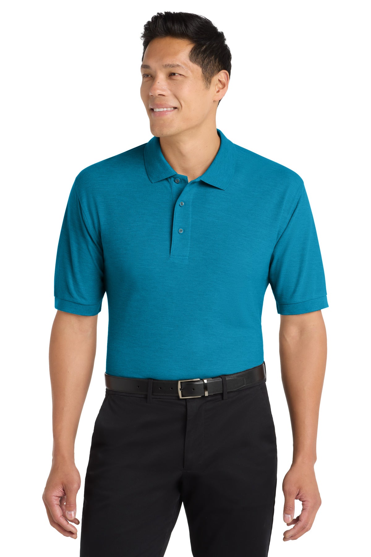 Custom Turquoise Silk Touch Polo K500, personalized by SanCanDo Swag in Argyle, TX