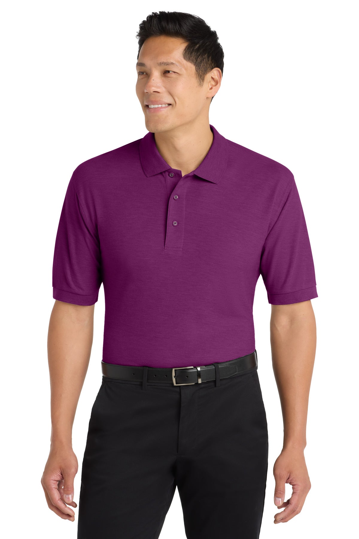 Custom Deep Berry Silk Touch Polo K500, personalized by SanCanDo Swag in Argyle, TX