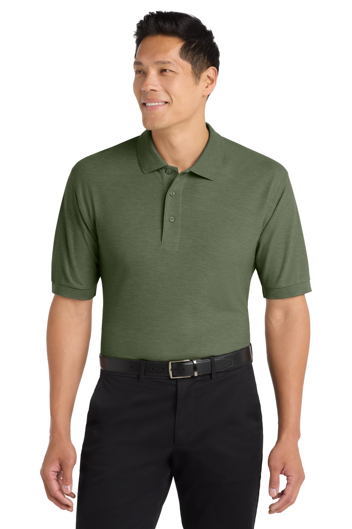 Custom Clover Green Silk Touch Polo K500, personalized by SanCanDo Swag in Argyle, TX